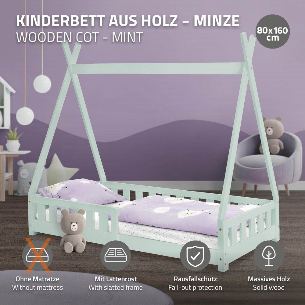 ML-DESIGN Spielbett Hausbett Tipi Zeltbett inkl. günstig online kaufen