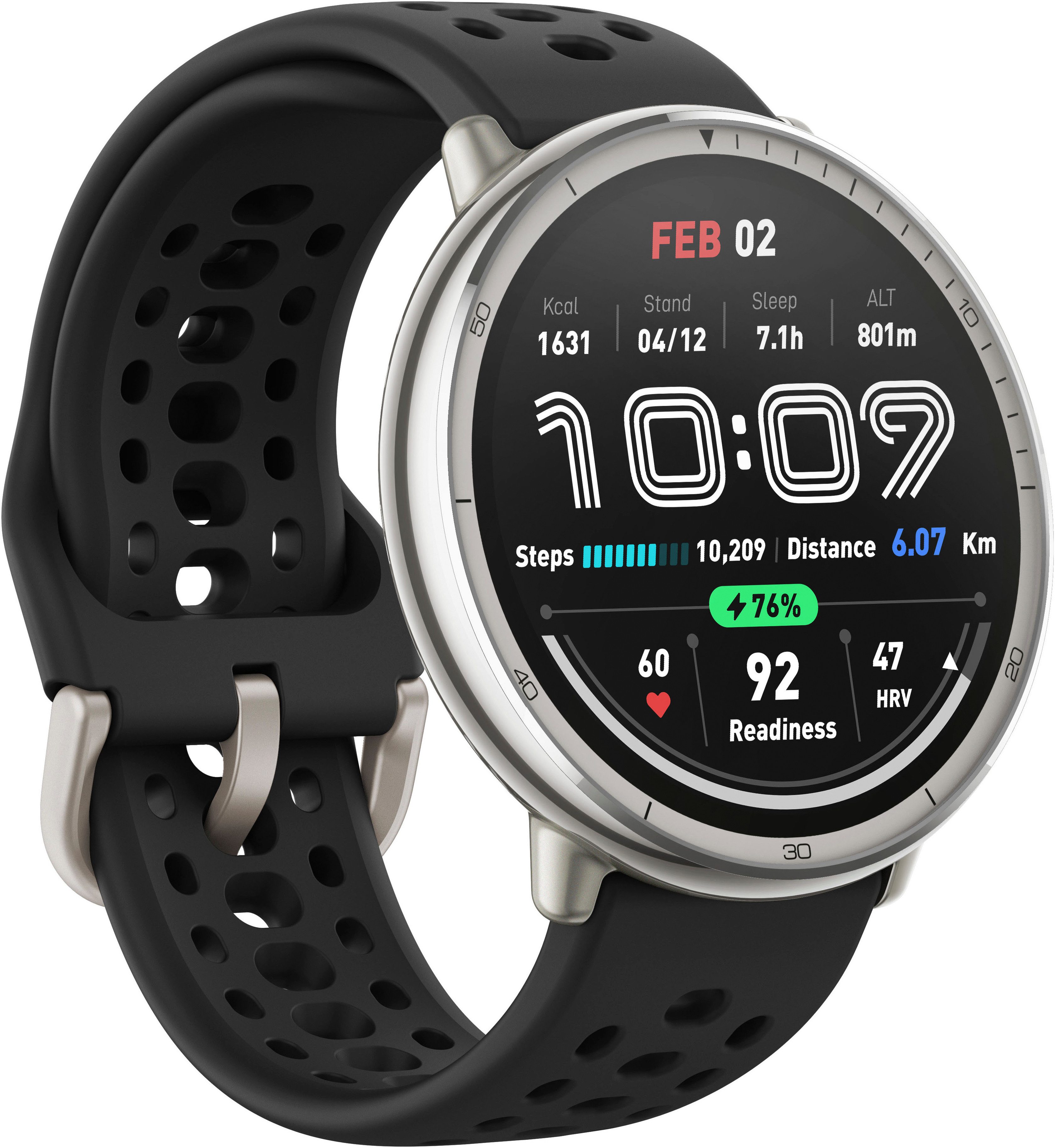 Amazfit Active 2 (Round) Smartwatch (3.35 cm/1.32 Zoll)