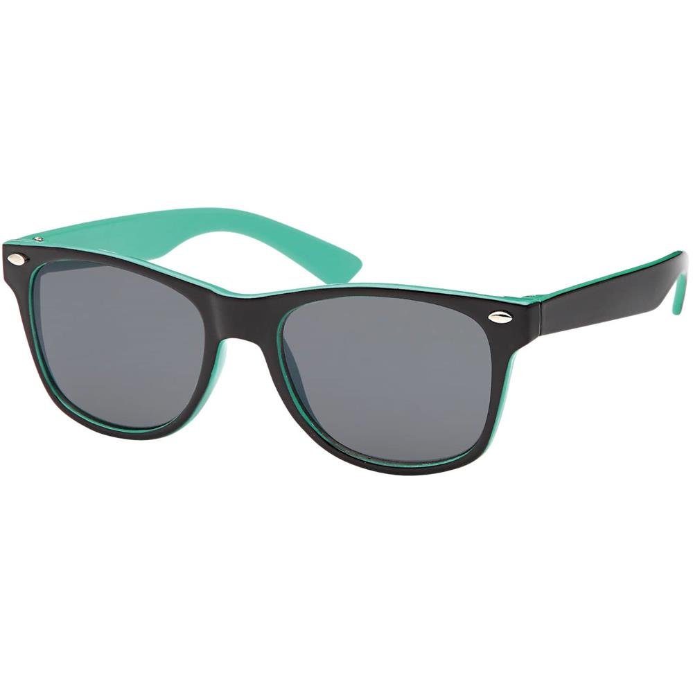 BEZLIT Eyewear Kinder mit Linsen Sonnenbrille (1-St) schwarzen Schwarz/Grün Jungen Wayfarer Mädchen