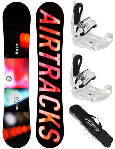 Airtracks Snowboard Damen Snowboard Set Lights (3er-Pack), Snowboard Lights + Bindung Master W + SB Bag / 138 144 148 154 cm