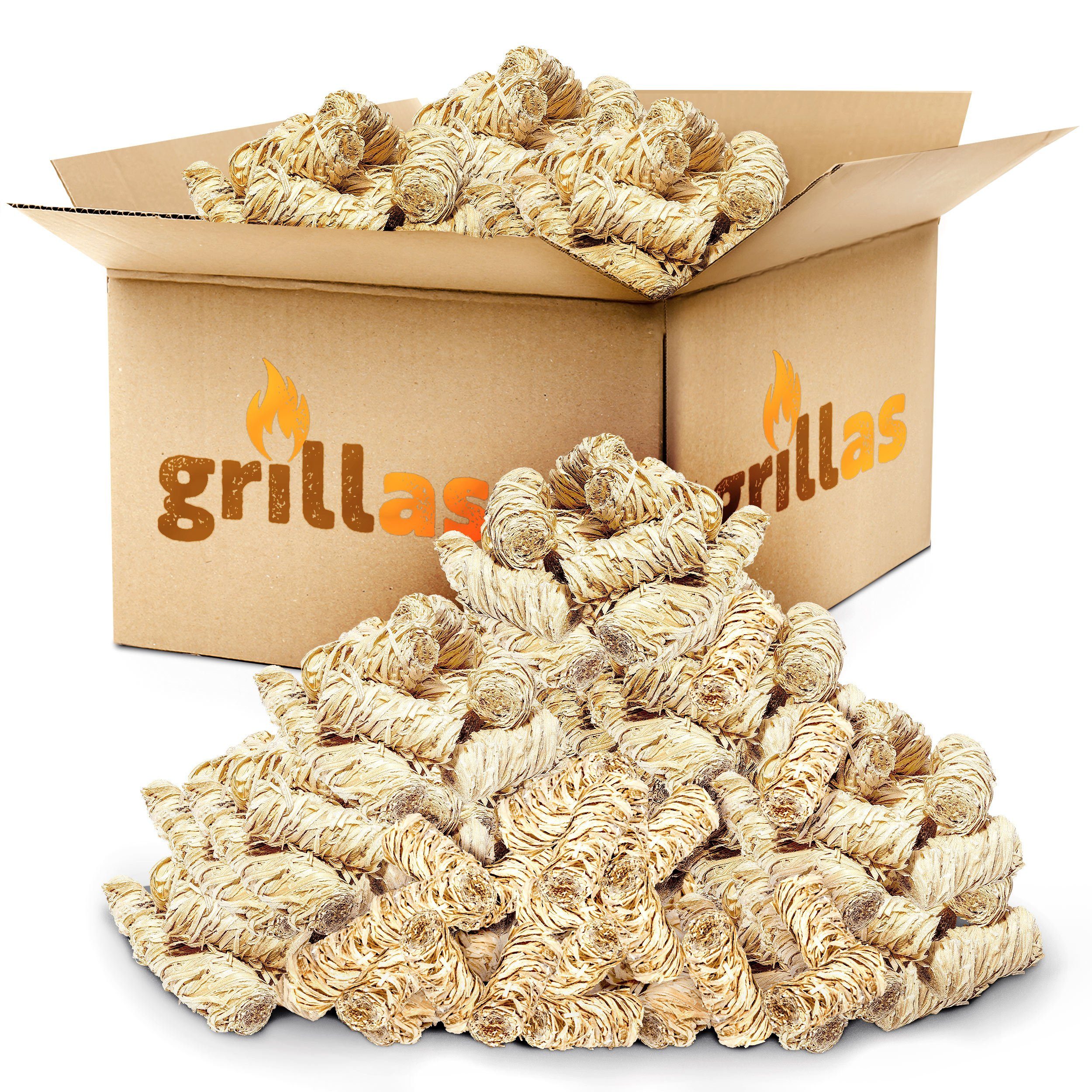 grillas Grillanzünder, 28.5 kg, (Kohleanzünder Wachsanzünder Anzündwolle, 2280-St., Anzündhilfe ohne Rückstände)