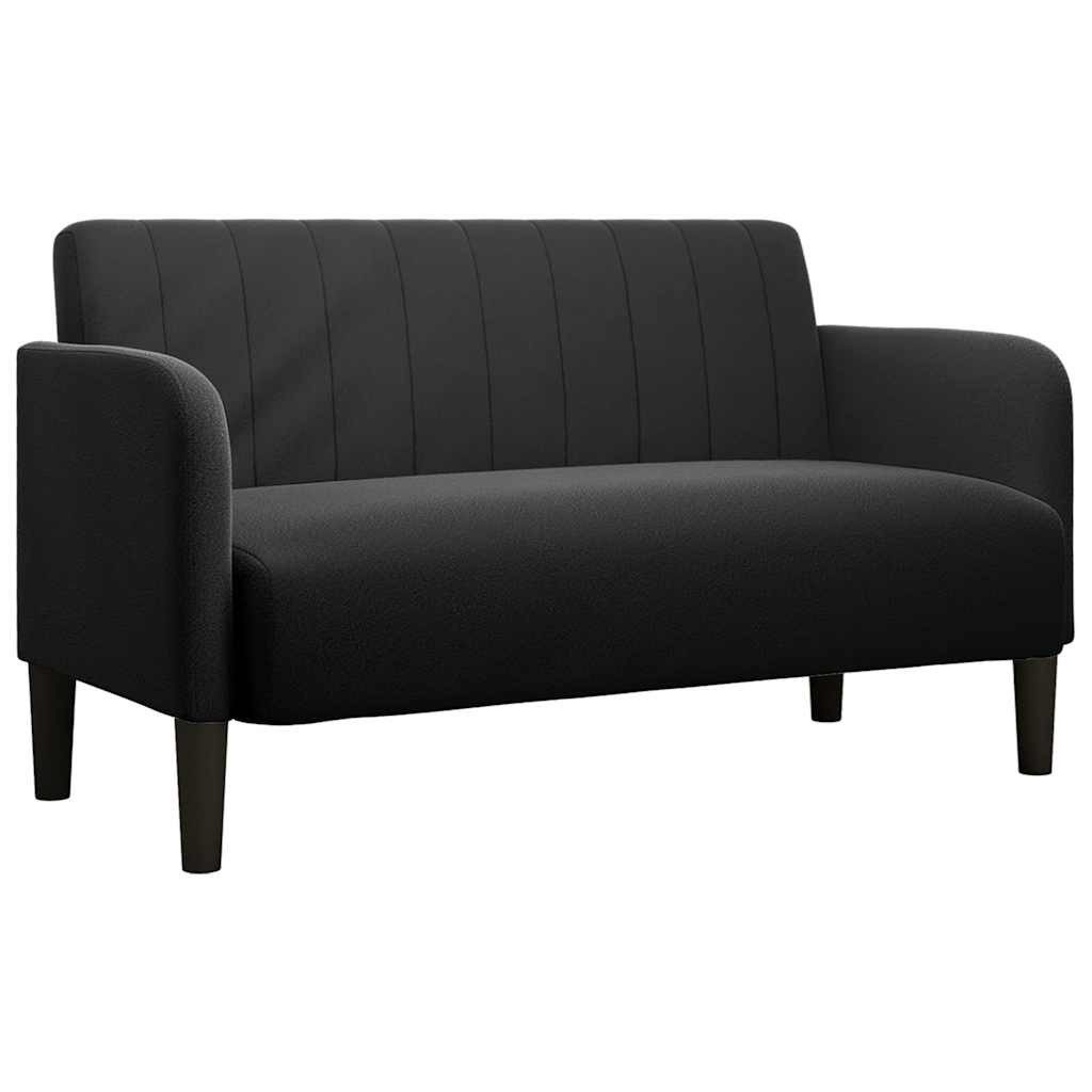 vidaXL Sofa Zweisitzer-Sofa Schwarz 109 cm Samt, 1 Teile