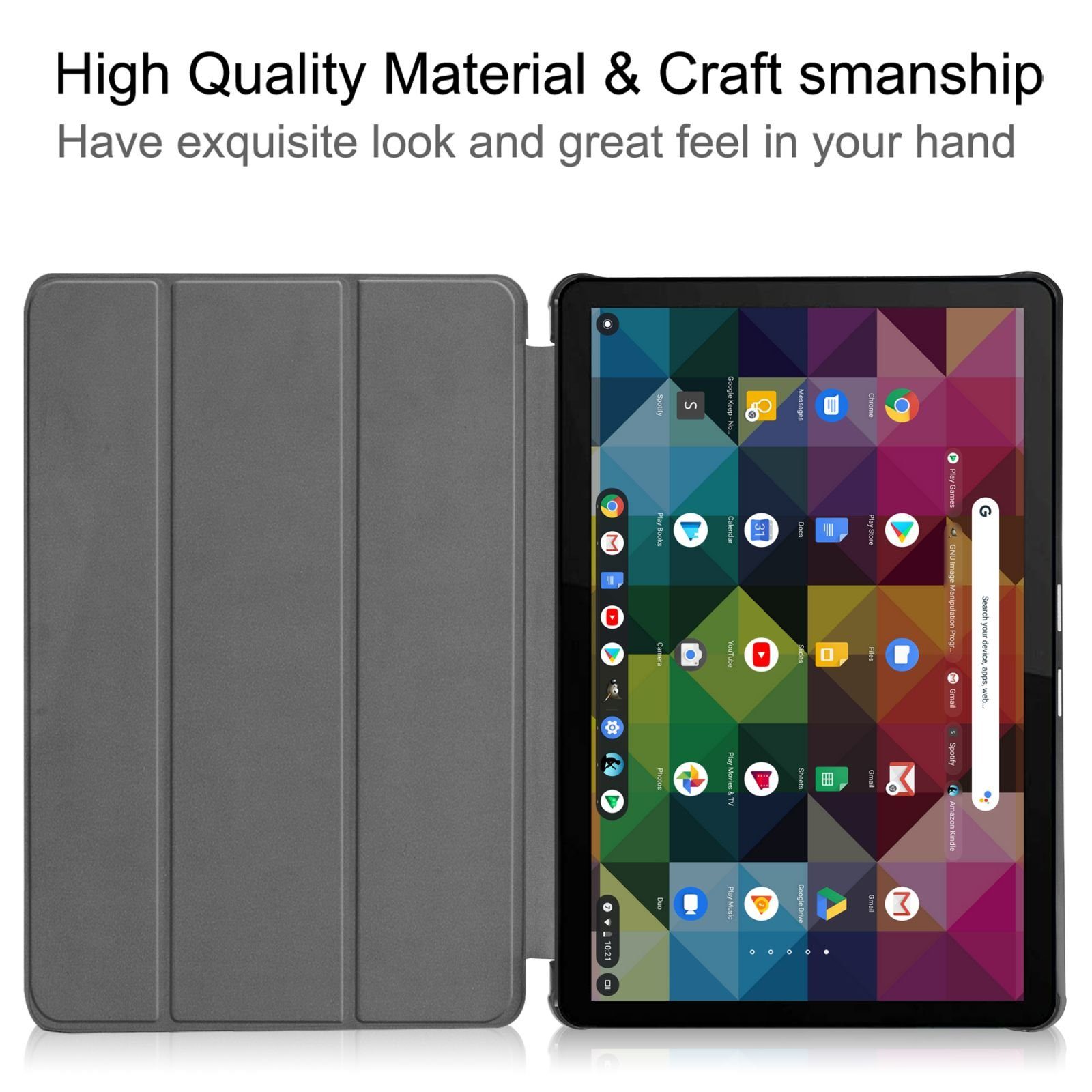 Lobwerk Tablet-Hülle Schutzhülle für Lenovo IdeaPad Duet Chrome10.1 Zoll, Wake & Sleep Funktion, Sturzdämpfung, Aufstellfunktion