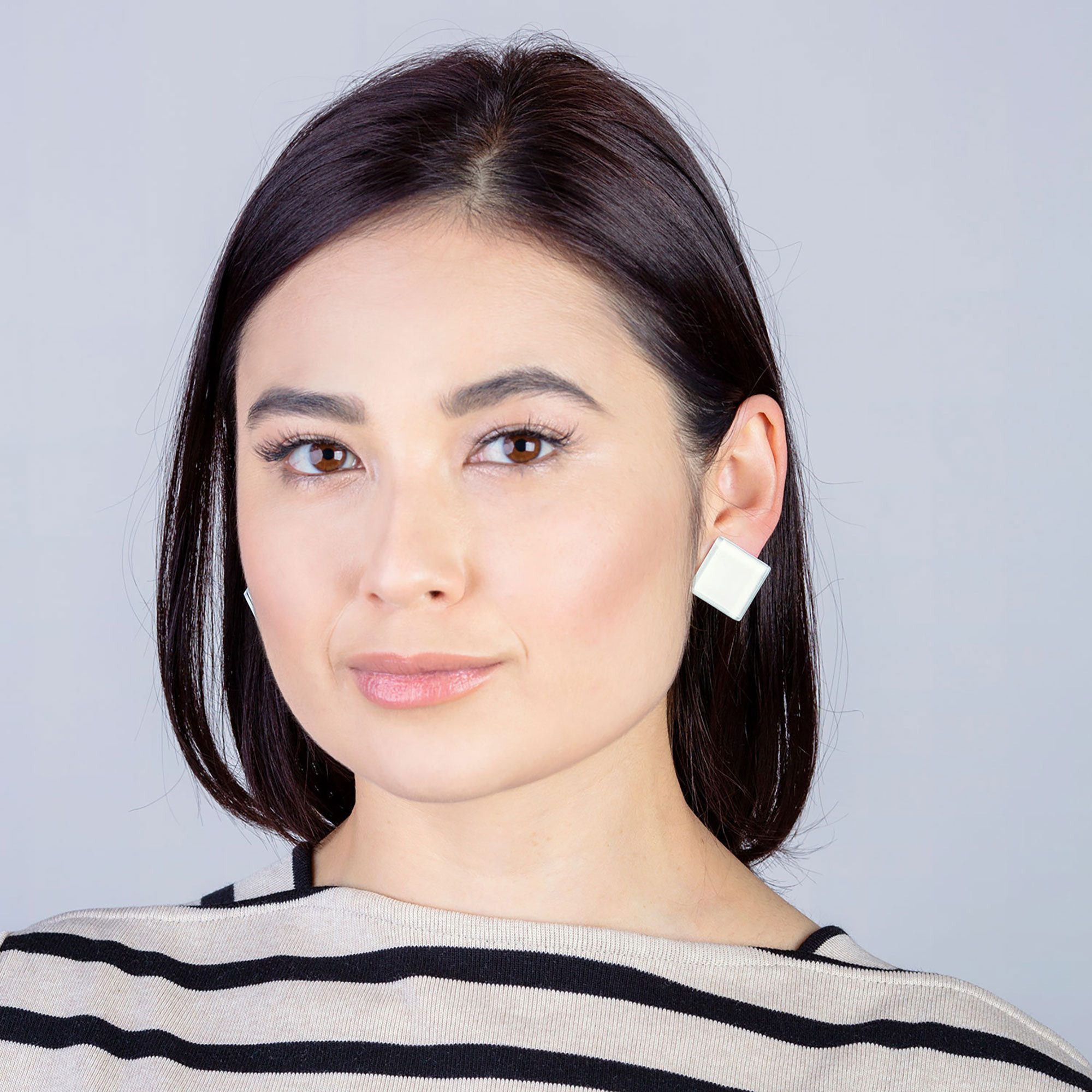 ALEXASCHA Paar Ohrclips Geometrische Statement Clip Ohrringe ohne Ohrlöcher & ohne drücken – Bild 5 von 5