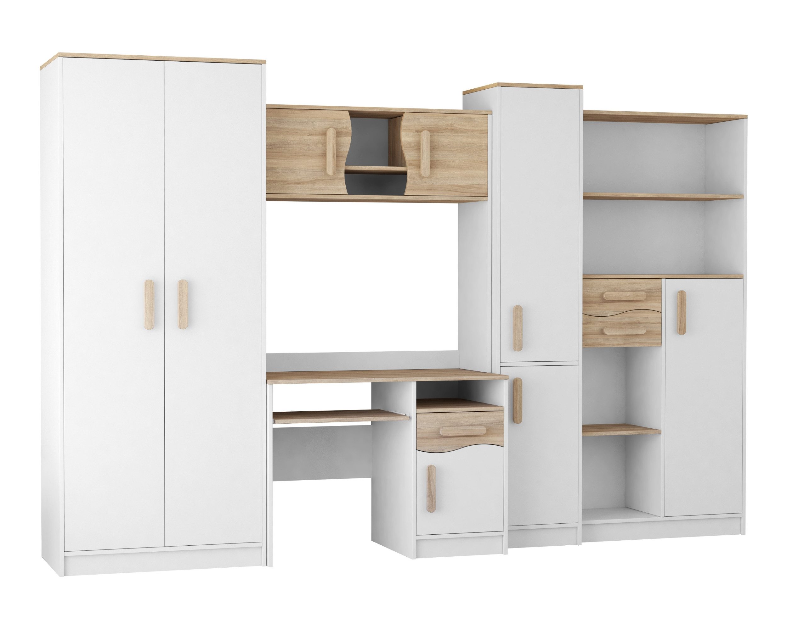 Deine Möbel 24 Jugendzimmer-Set MIKI Jugend-Schrankwand Jugendzimmer Jugend günstig online kaufen