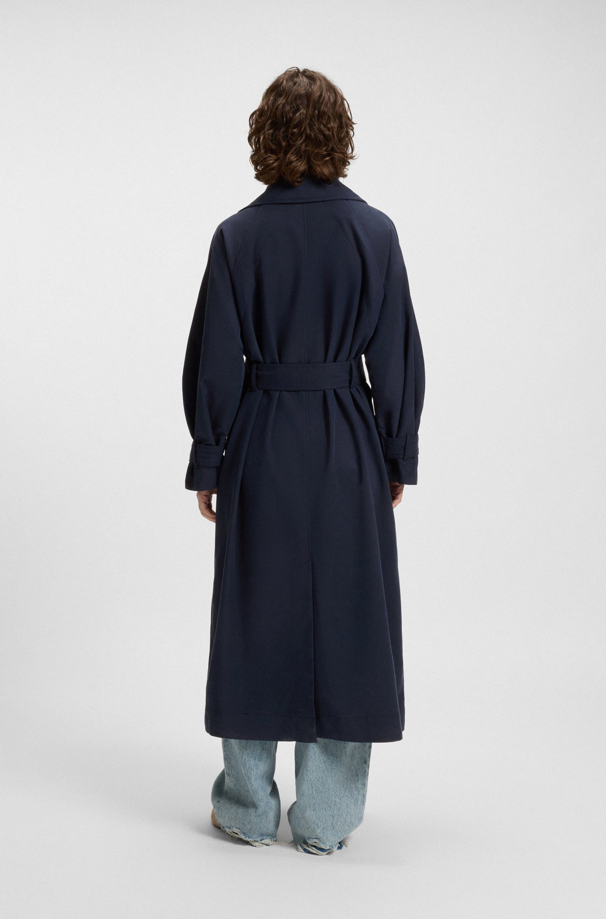 BOSS ORANGE Trenchcoat Camina Premium Damenmode Oversize, aus angerautem Ge günstig online kaufen