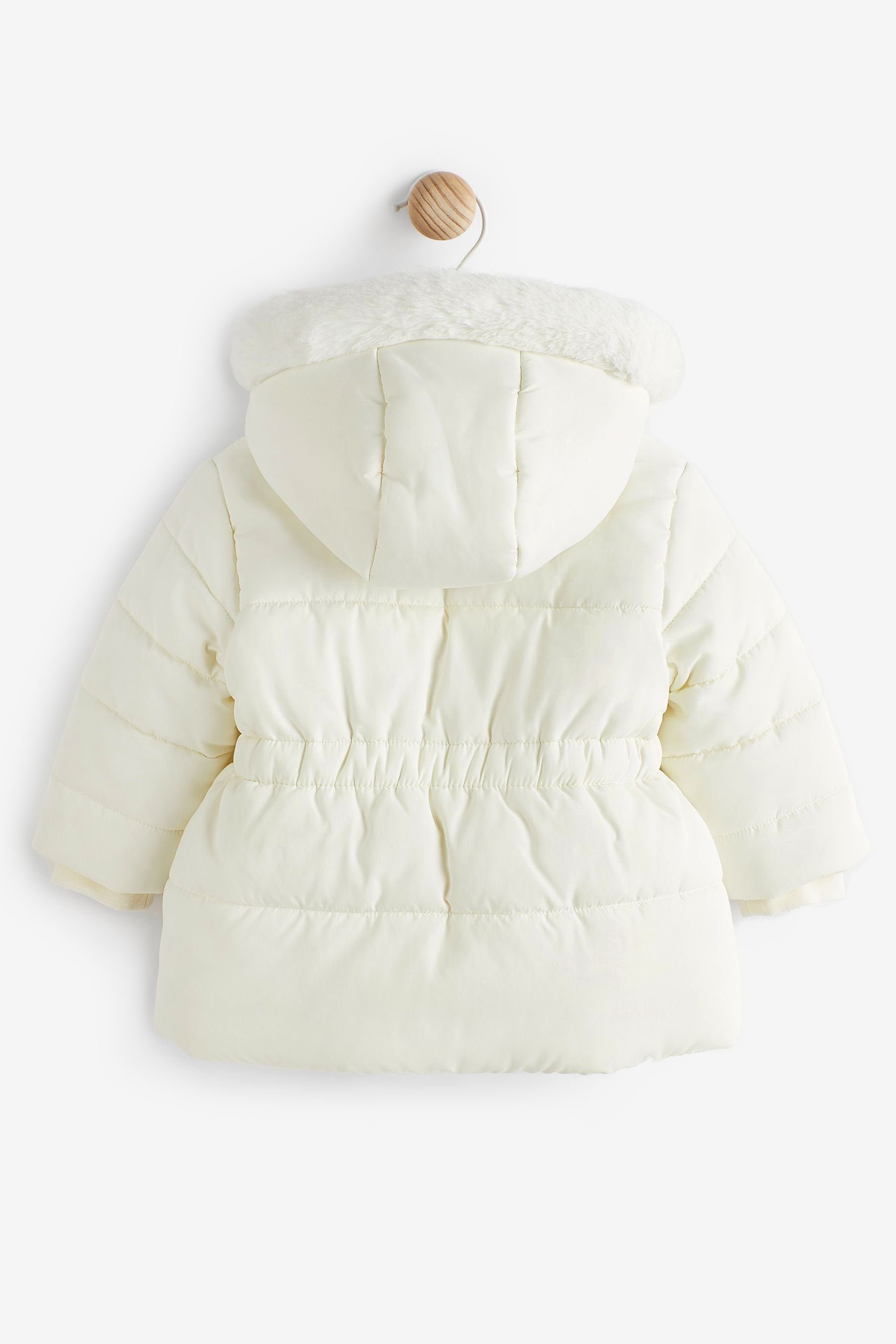 Next Steppjacke Wattierte Babyjacke mit Kapuze White (1-St)