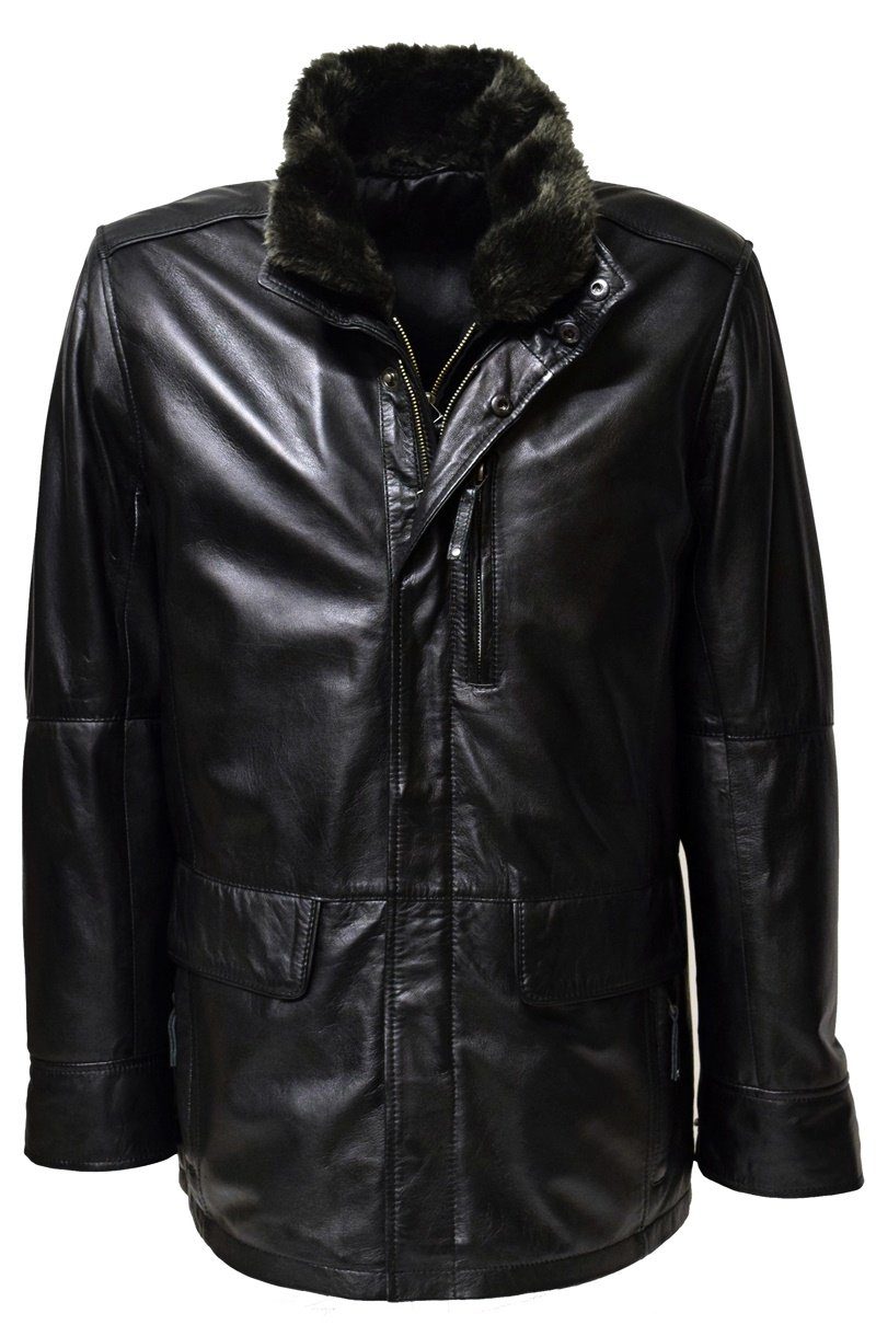 Zimmert Leather Lederjacke Eddi Westeneinsatz herausnehmbar, washed, weiches Lammnappa, Parka