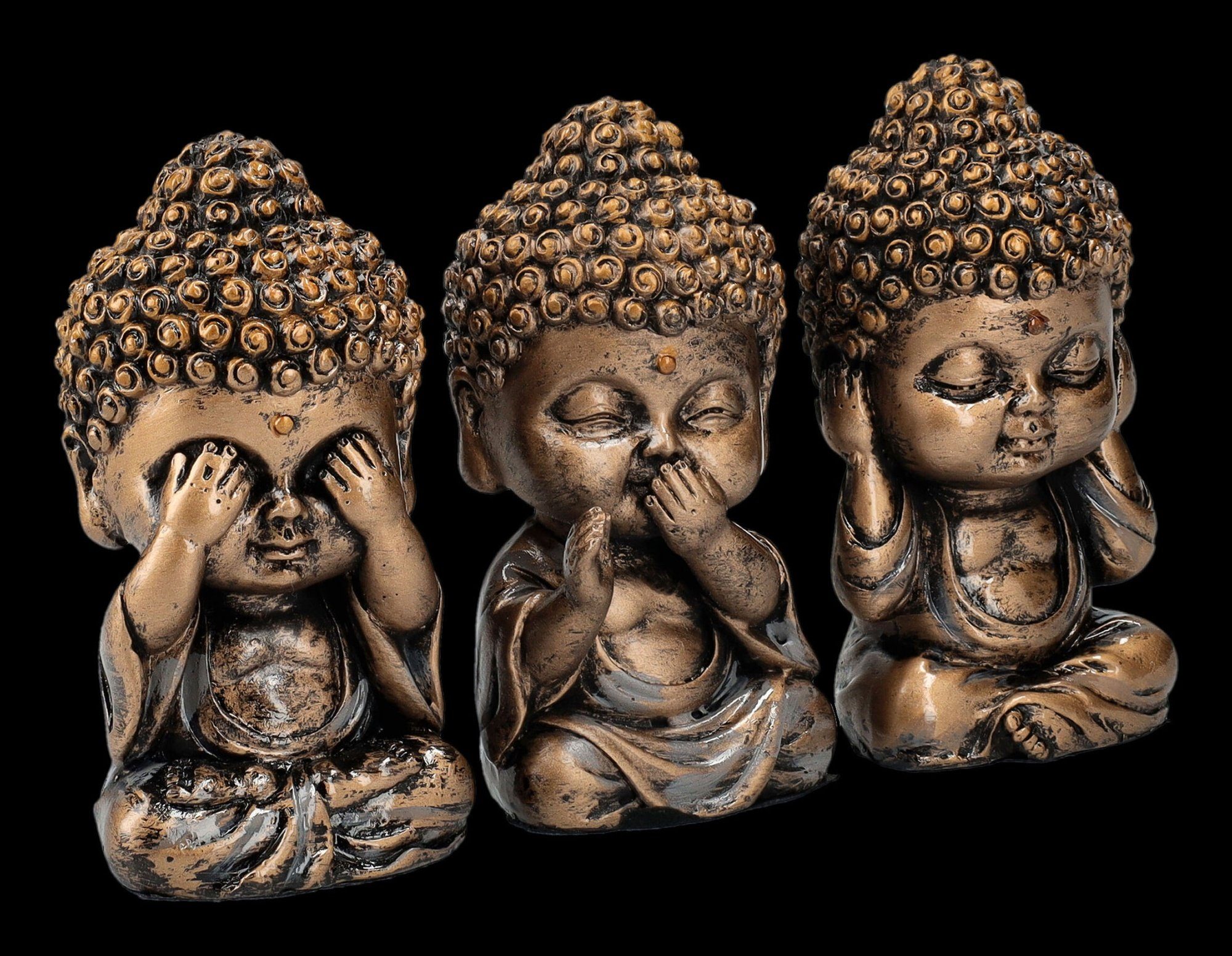 Figuren Shop GmbH Dekofigur Buddha Böses - Mythologie - Lustige Dekofigur Mönche Nichts Figuren