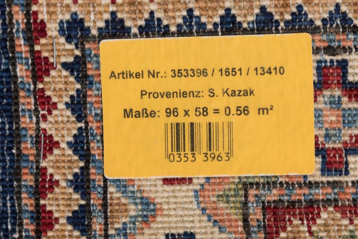 Orientteppich, mm 5 Super rechteckig, 59x97 Handgeknüpfter Kazak Höhe: Nain Trading, Orientteppich