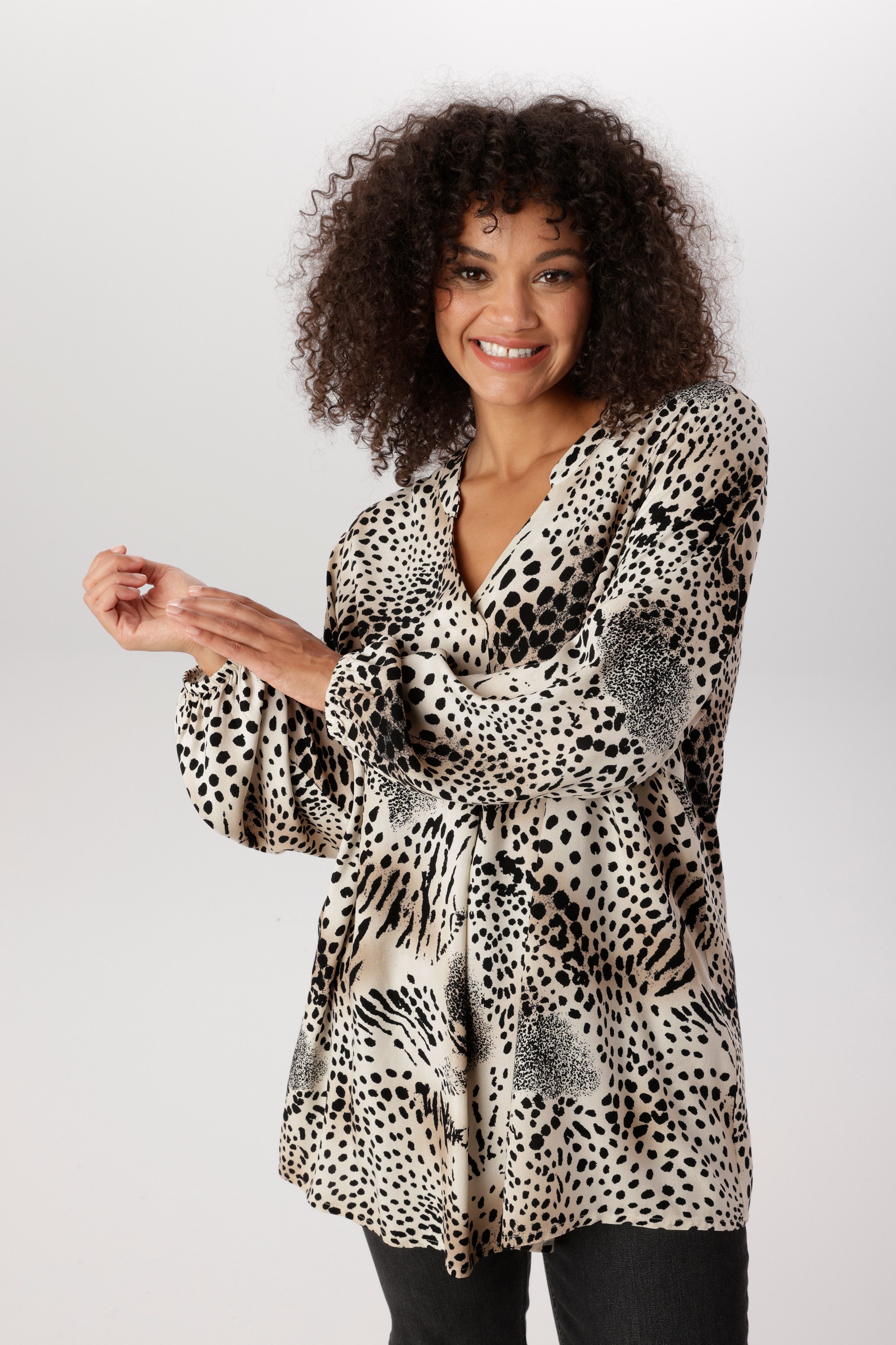 Aniston PLUS Schlupfbluse in trendigem Animalprint - NEUE KOLLEKTION