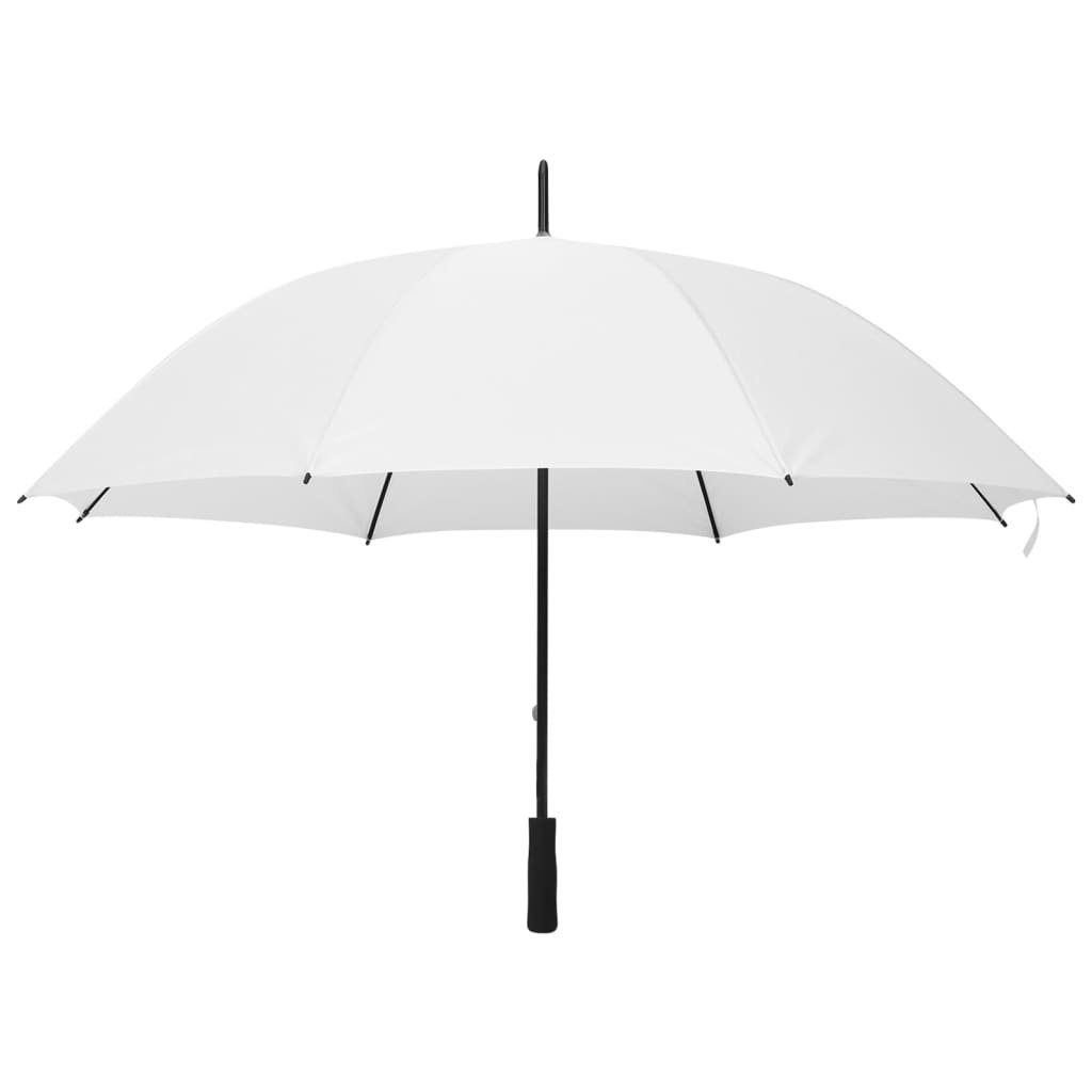vidaXL Taschenregenschirm Regenschirm Weiß 130 cm