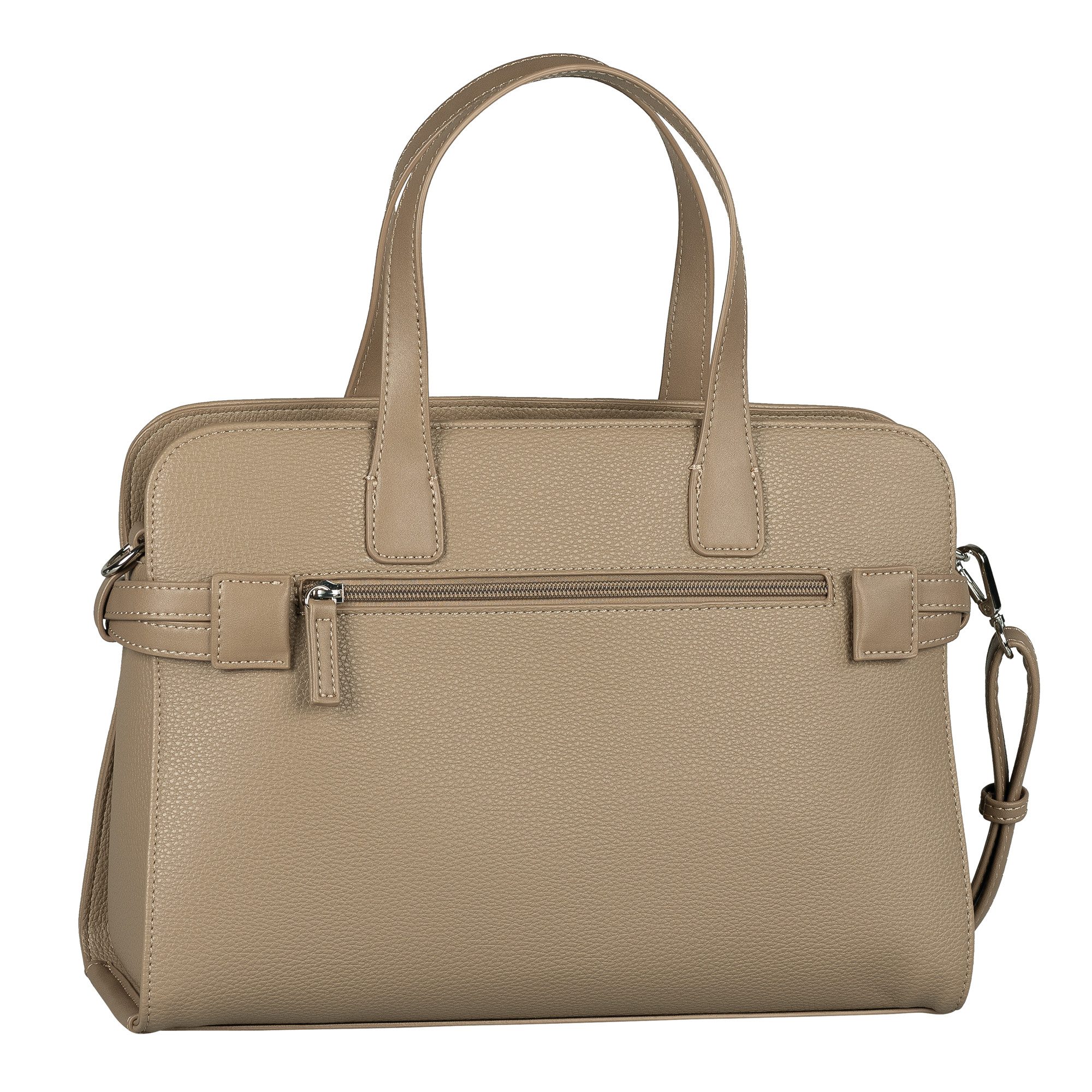 TOM TAILOR Shopper Freya, verziert mit schmalen, mehrlagigen Riemen und Metallschließe