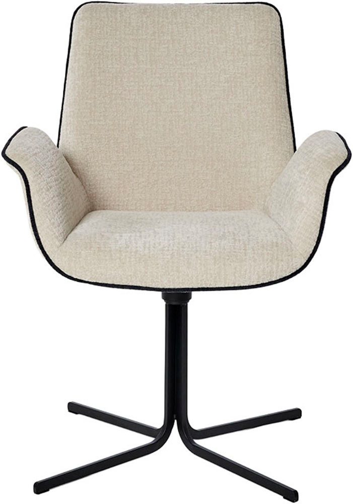 Jahnke Schalenstuhl POLE TWIST, Drehbar, gepolstert, mit Armlehnen, Metallgestell, B:65xT:63xH:85 cm