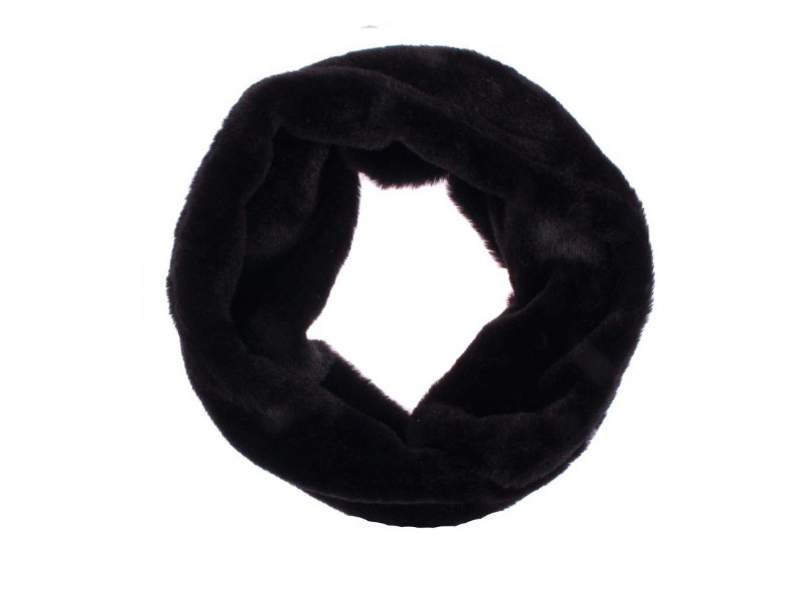Antonio Schal Loop Schal, (Kein Set, 1-St. Einzelner Schal), Flauschiges Kunstfell schwarz