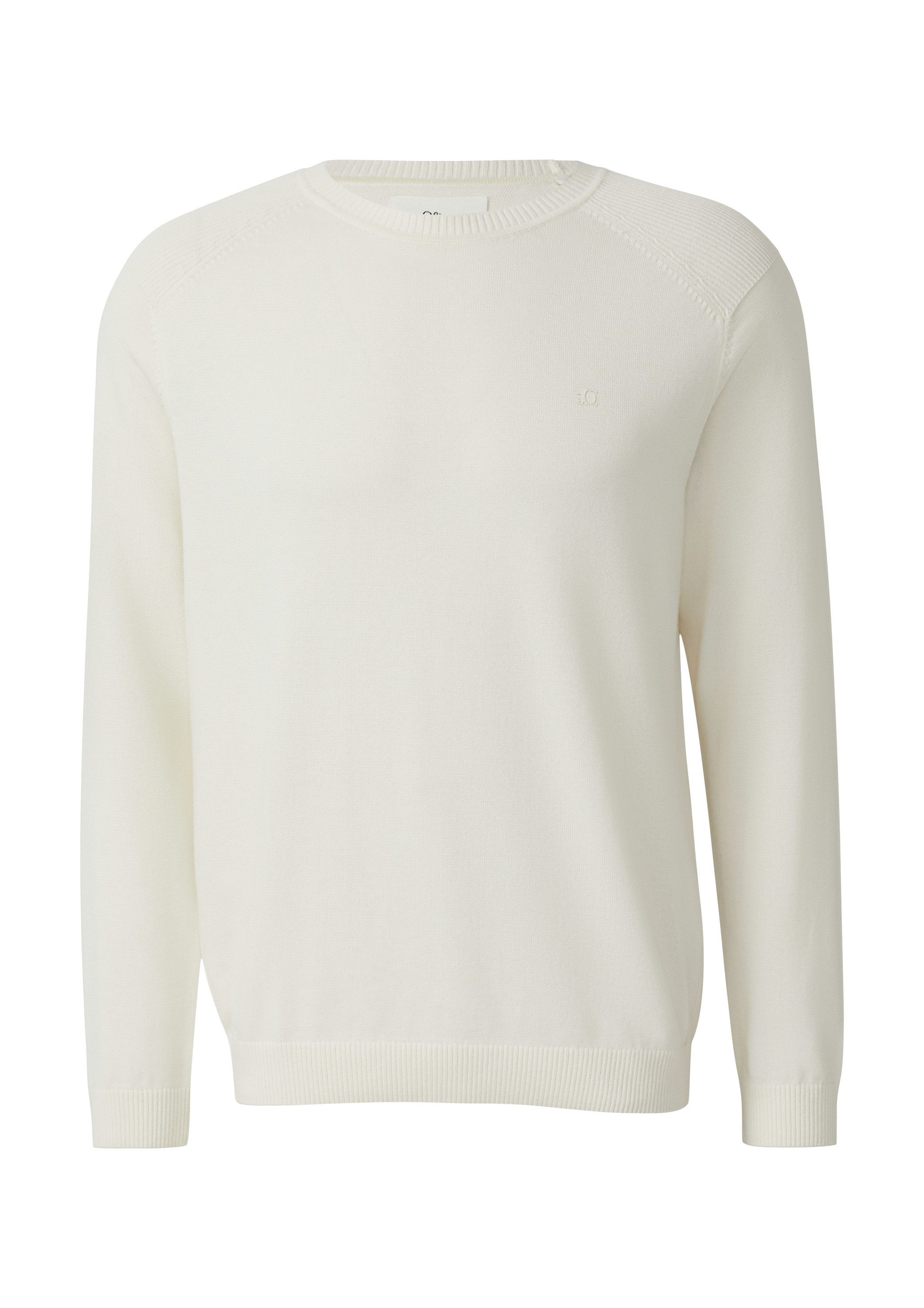 s.Oliver Longpullover Strickpullover Pullover aus Moulinéstrick mit Crew Ne günstig online kaufen