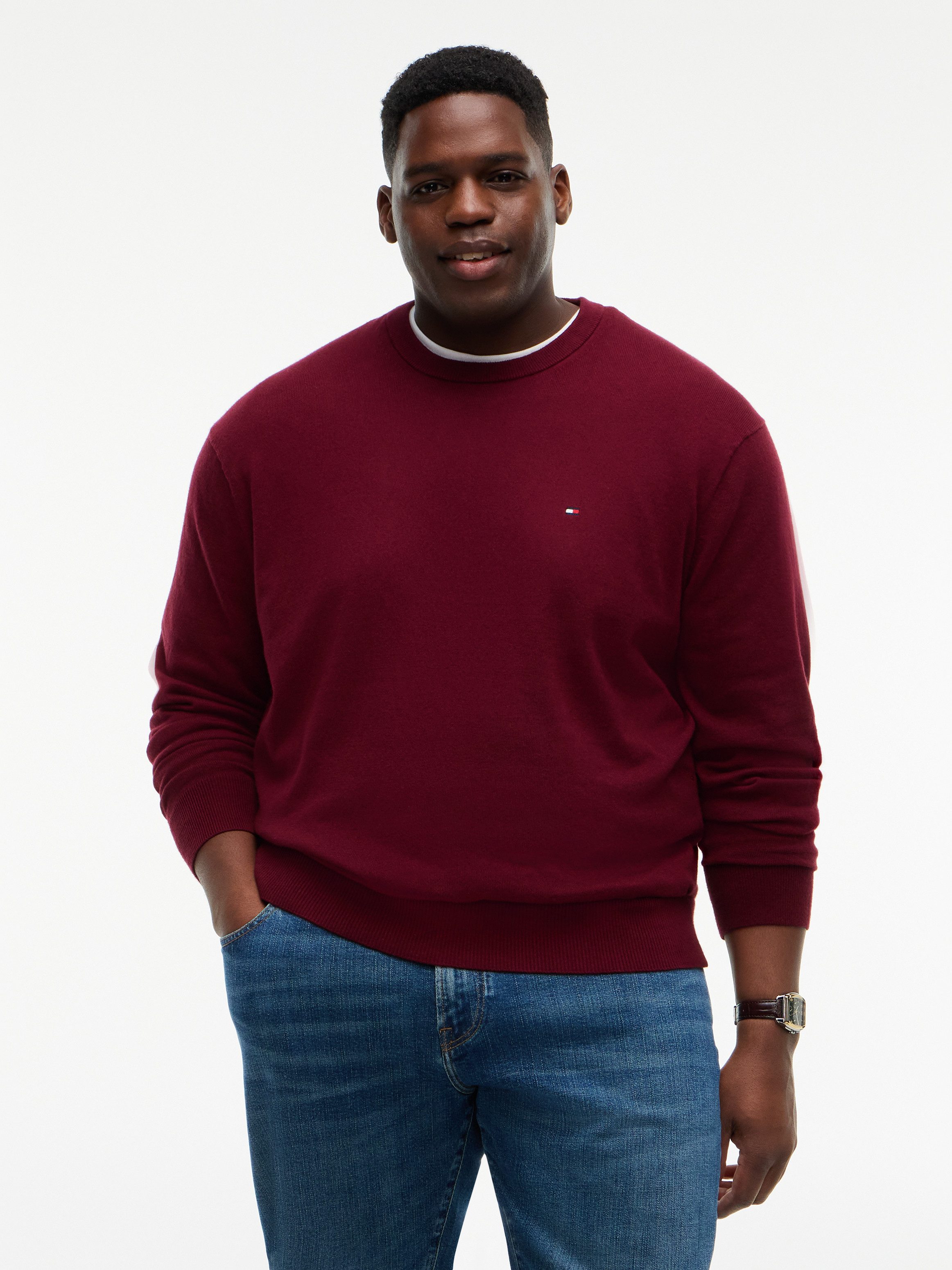 Tommy Hilfiger Big & Tall Rundhalspullover BT-PIMA ORG CTN CASHMERE CN-B