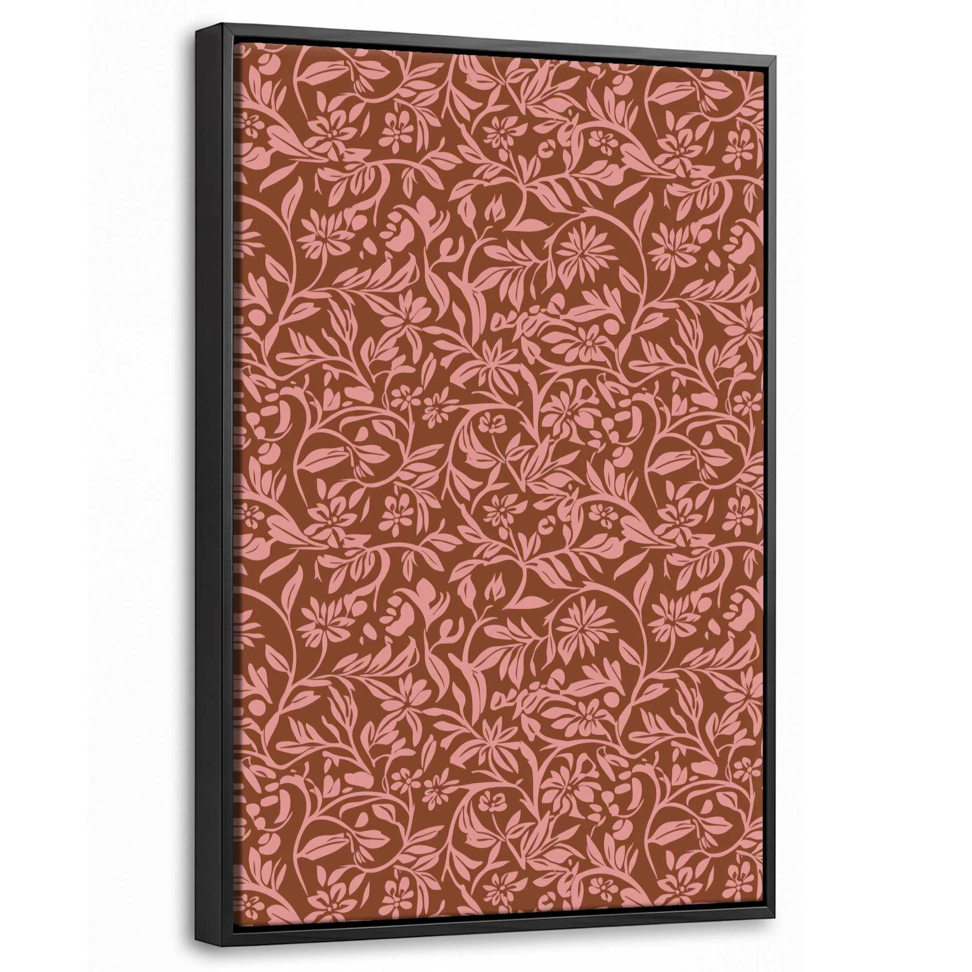 OneMillionCanvasses® Leinwandbild mit Rahmen - Blumen - Druck - Rosa, Fotodruck (1 St), Deko für Wohnzimmer Schlafzimmer Küche 20x30cm