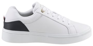 Tommy Hilfiger ELEVATED ESSENTIAL COURT SNEAKER Plateausneaker mit Kontrastbesatz an der Ferse, Freizeitschuh, Halbschuh, Schnürschuh