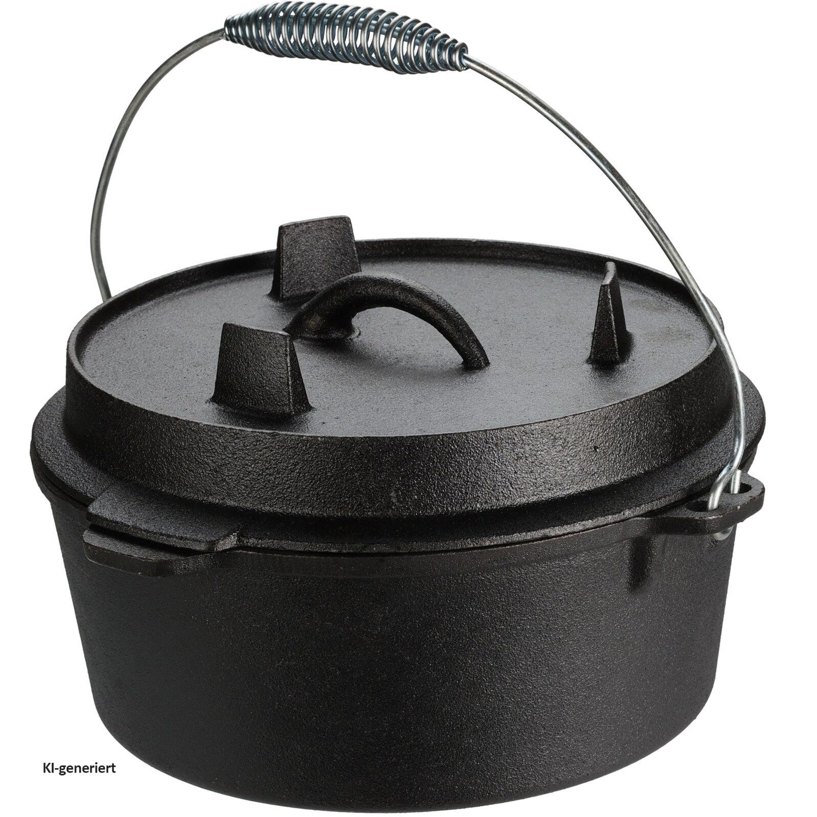 Neuetischkultur Kochtopf Grilltopf rund, Gusseisen (Stück, 1-tlg., 1 Grilltopf), Grilltopf rund