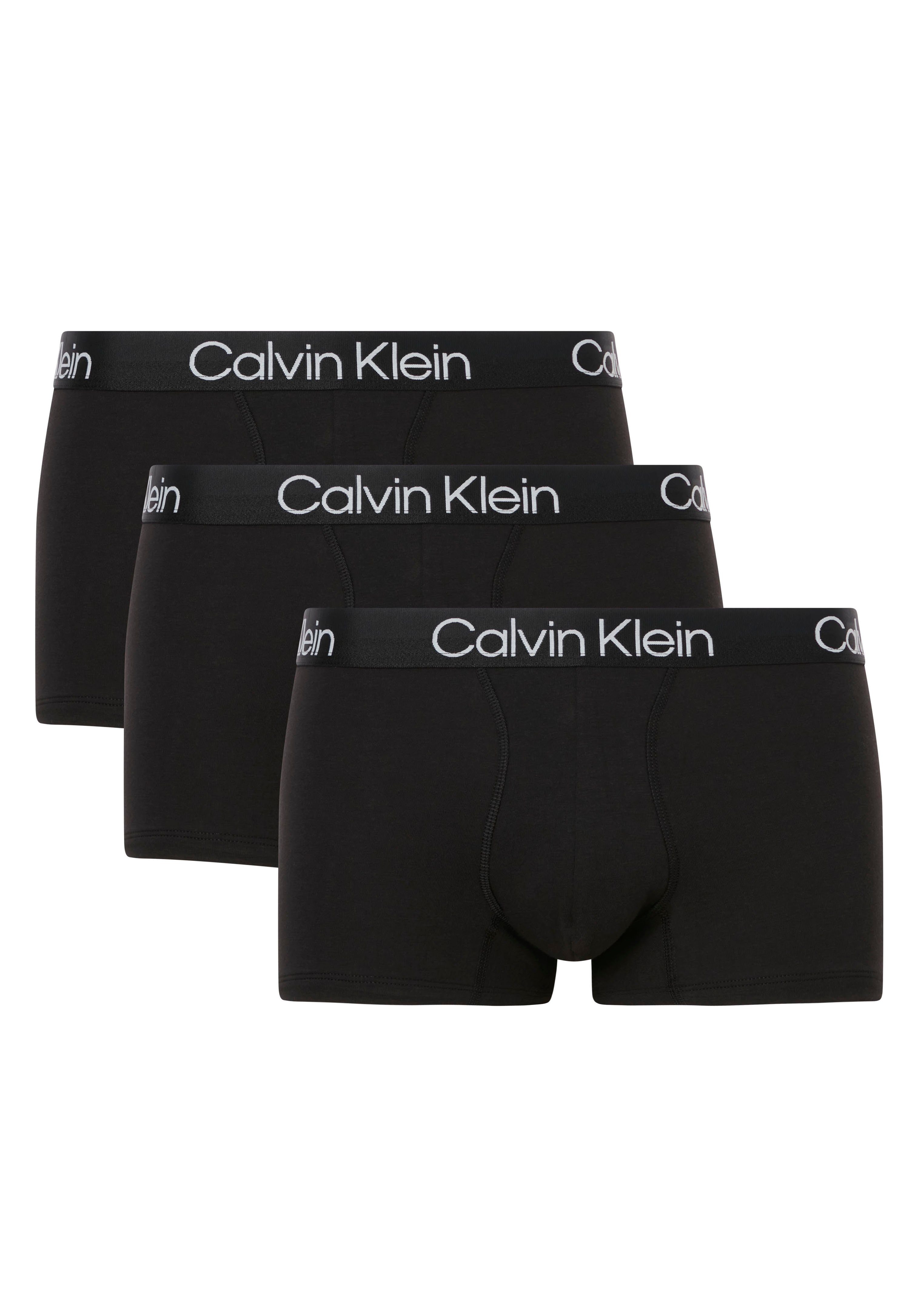 Wäsche/Bademode Boxershorts Calvin Klein Boxer (3 Stück) mit Markenlogo im Bund