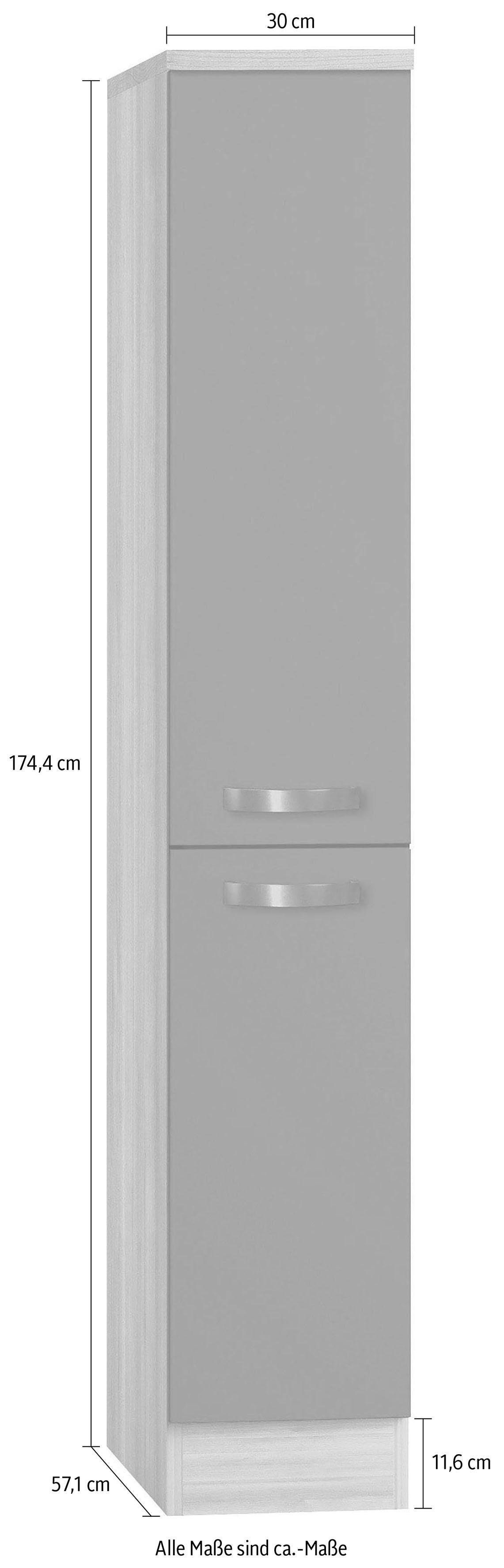 OPTIFIT Apothekerschrank Faro, 2 Auszüge, Metallgriffe, Breite 30 cm