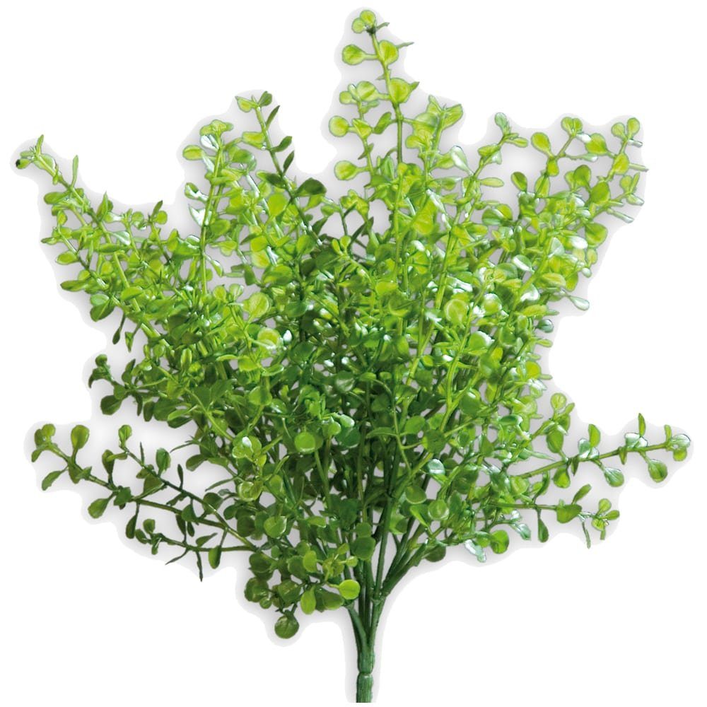 Kunstblume Buchsbusch Kunstpflanze Deko Kunststoff grün 1 Stk Ø 15-20 cm Buchsbusch, matches21 HOME & HOBBY, Höhe 28 cm