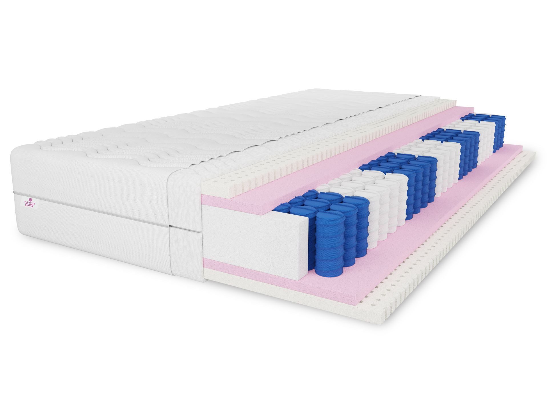 Taschenfederkernmatratze Latex - 7 ZONEN Paris, Härtegrad H3/H4, inkl. Bezu günstig online kaufen