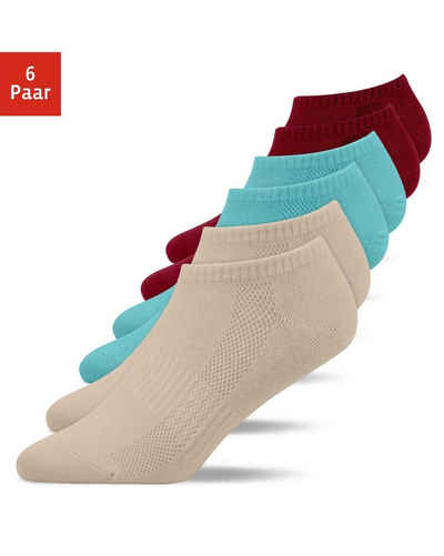 SNOCKS Sneakersocken Sneaker Socken für Herren & Damen (6-Paar) aus Bio-Baumwolle, für jeden Schuh und Anlass