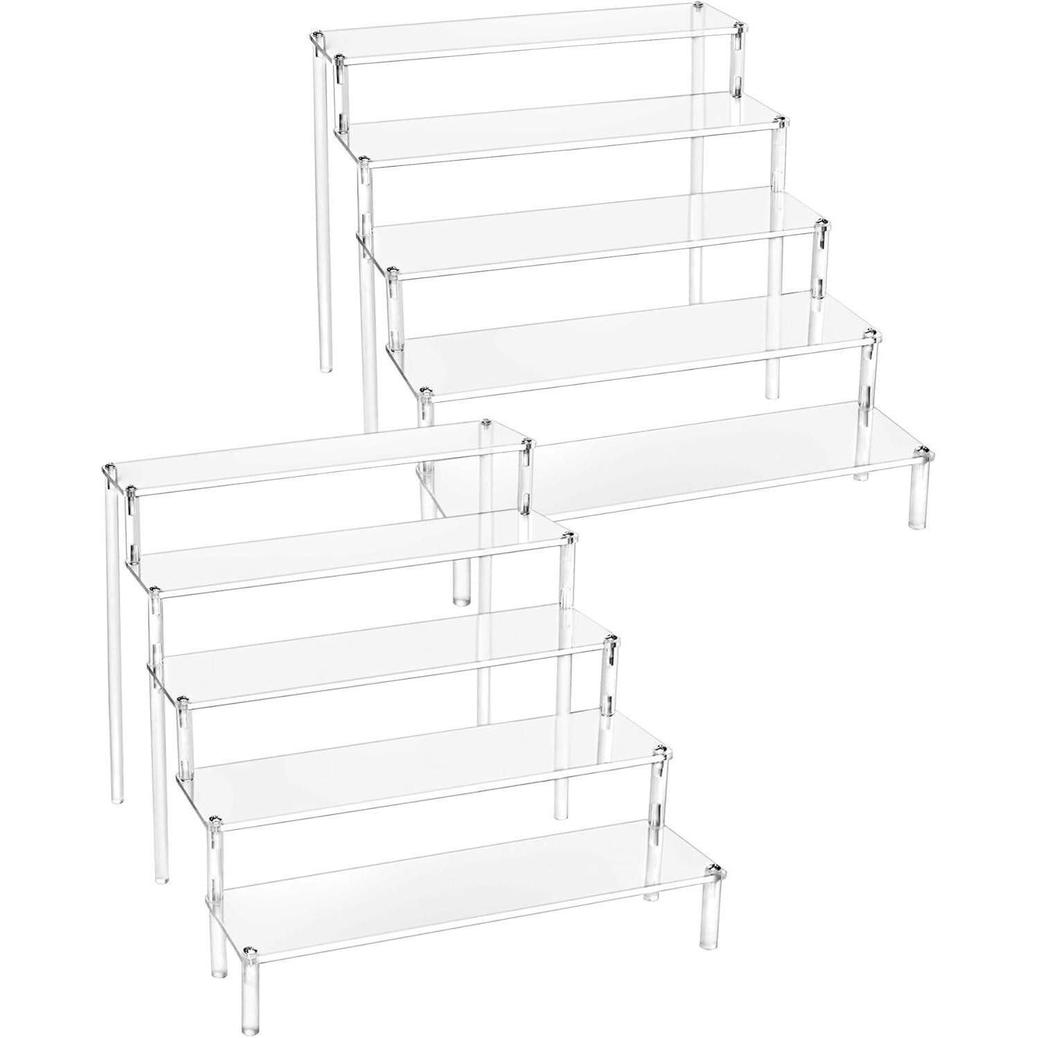 LuxusKollektion Glas 2er-Pack Acryl Display Ständer Transparent 5 Stufig für Figuren