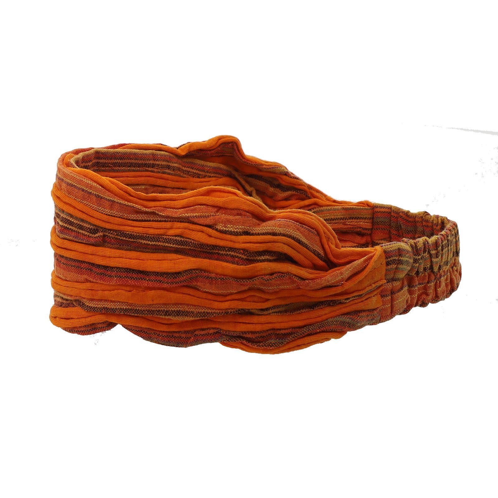 KUNST UND MAGIE Stirnband Unisex Hippie Stonewashed Batik Kopfband Stirnband Yoga Bandana Fair Orange