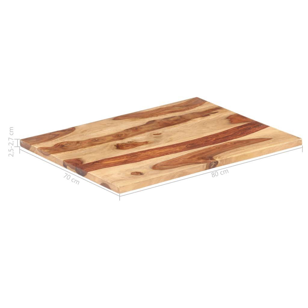 mm Tischplatte 70×80 (1 cm Massivholz St) furnicato Palisander 25-27