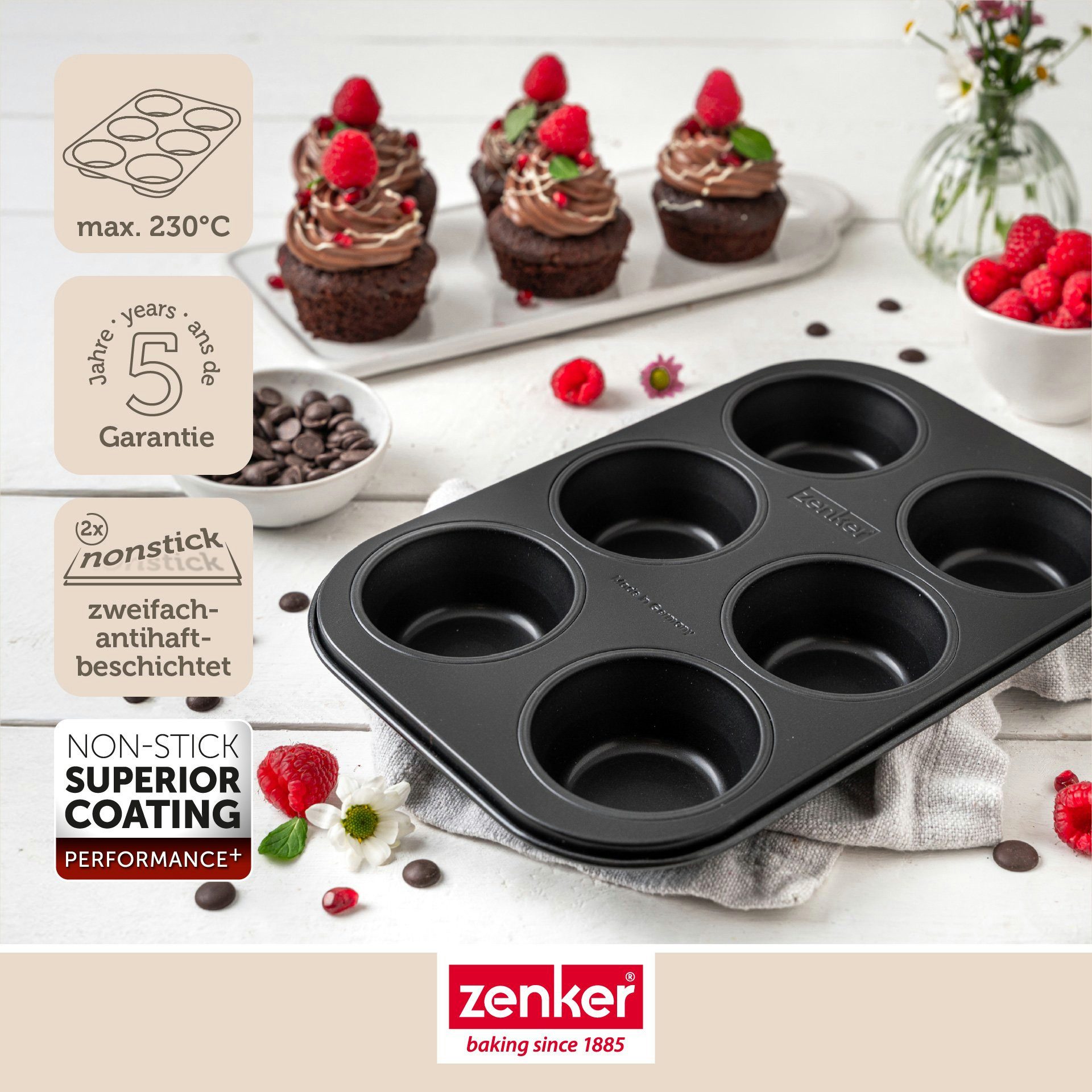 Zenker Muffinform Muffinblech, Cupcake Backform, Kuchenform
