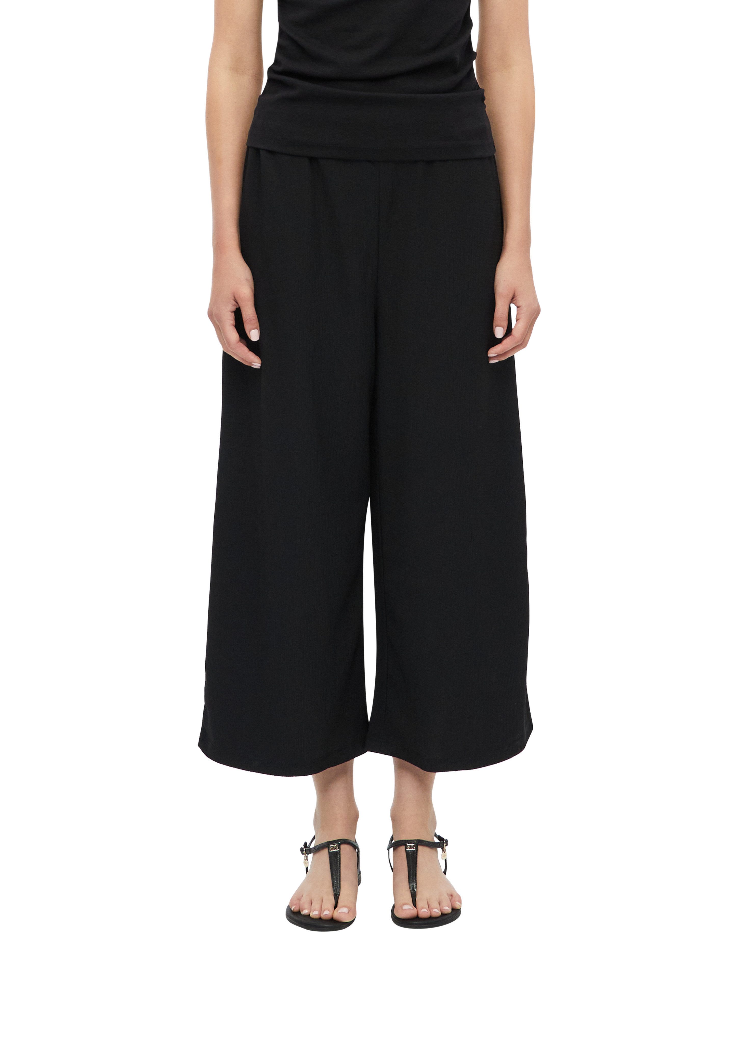 s.Oliver Stoffhose 7/8- Aommerhose mit weitem Bein