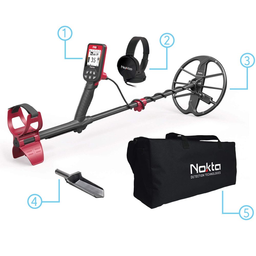 Metalldetektor FINDX Metalldetektor mit gratis Zubehör, Profi Detektor