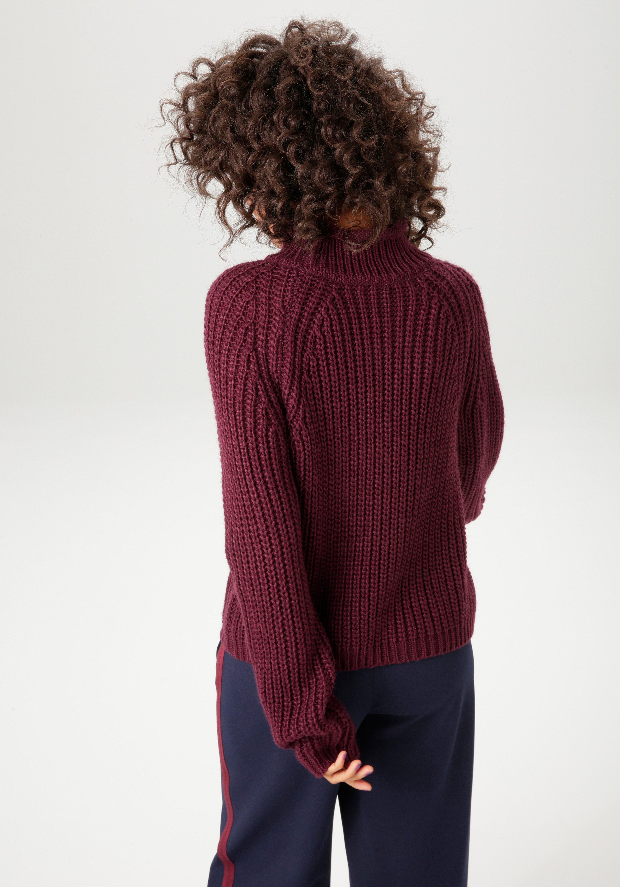 Aniston CASUAL Strickpullover mit Rollkante am günstig online kaufen