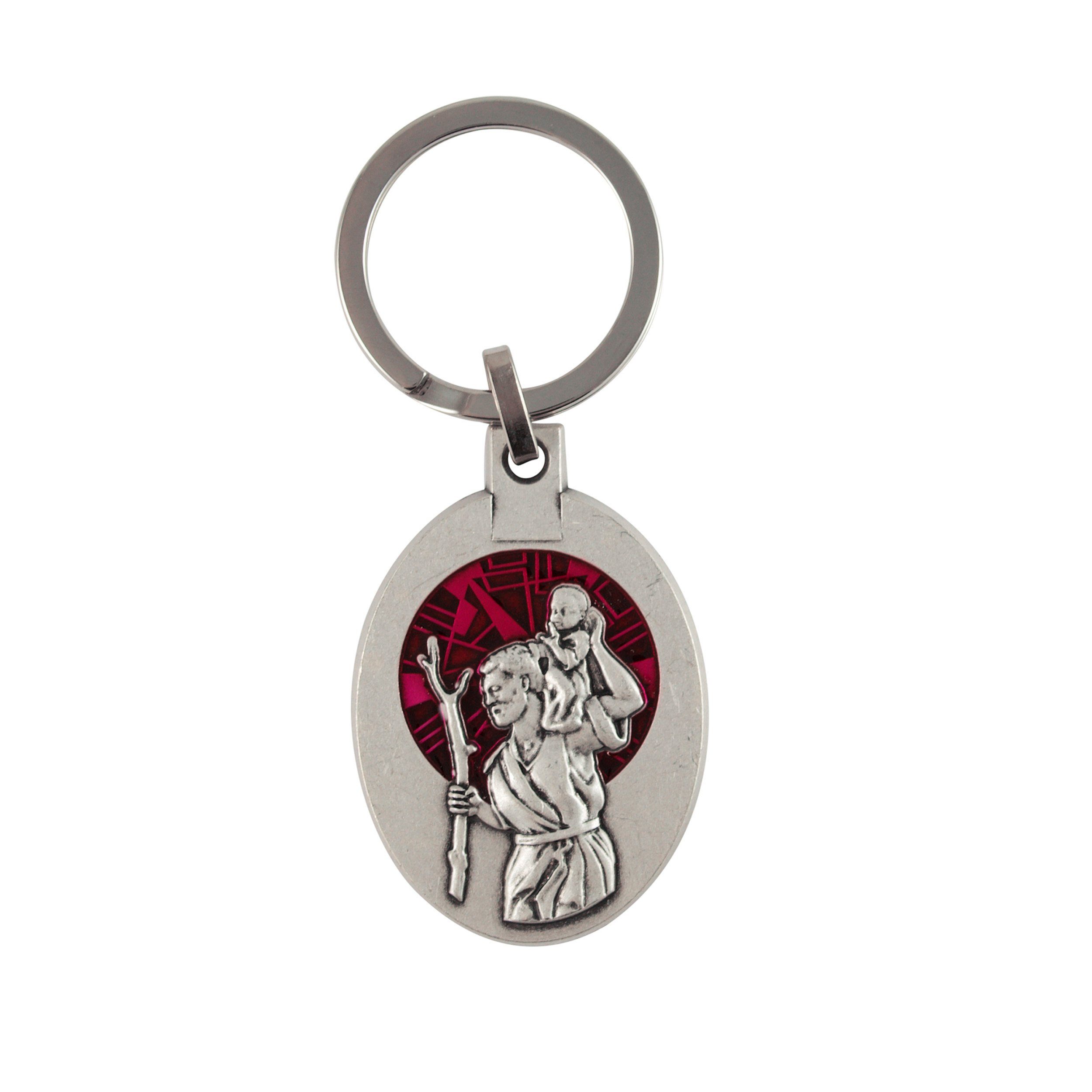 NKlaus Schlüsselanhänger Schlüsselanhänger Heiliger Christophorus rot Gott günstig online kaufen