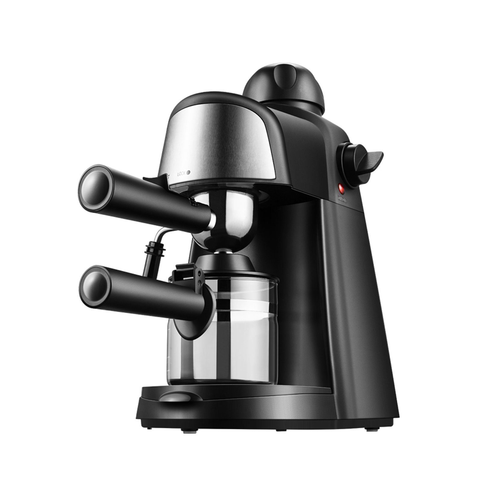 Mutoy Espressomaschine CM6810, kleine Kaffeemaschine Milchschäumer, W, für 800 Espresso, zu Bar mit 4 bis 5 Tassen