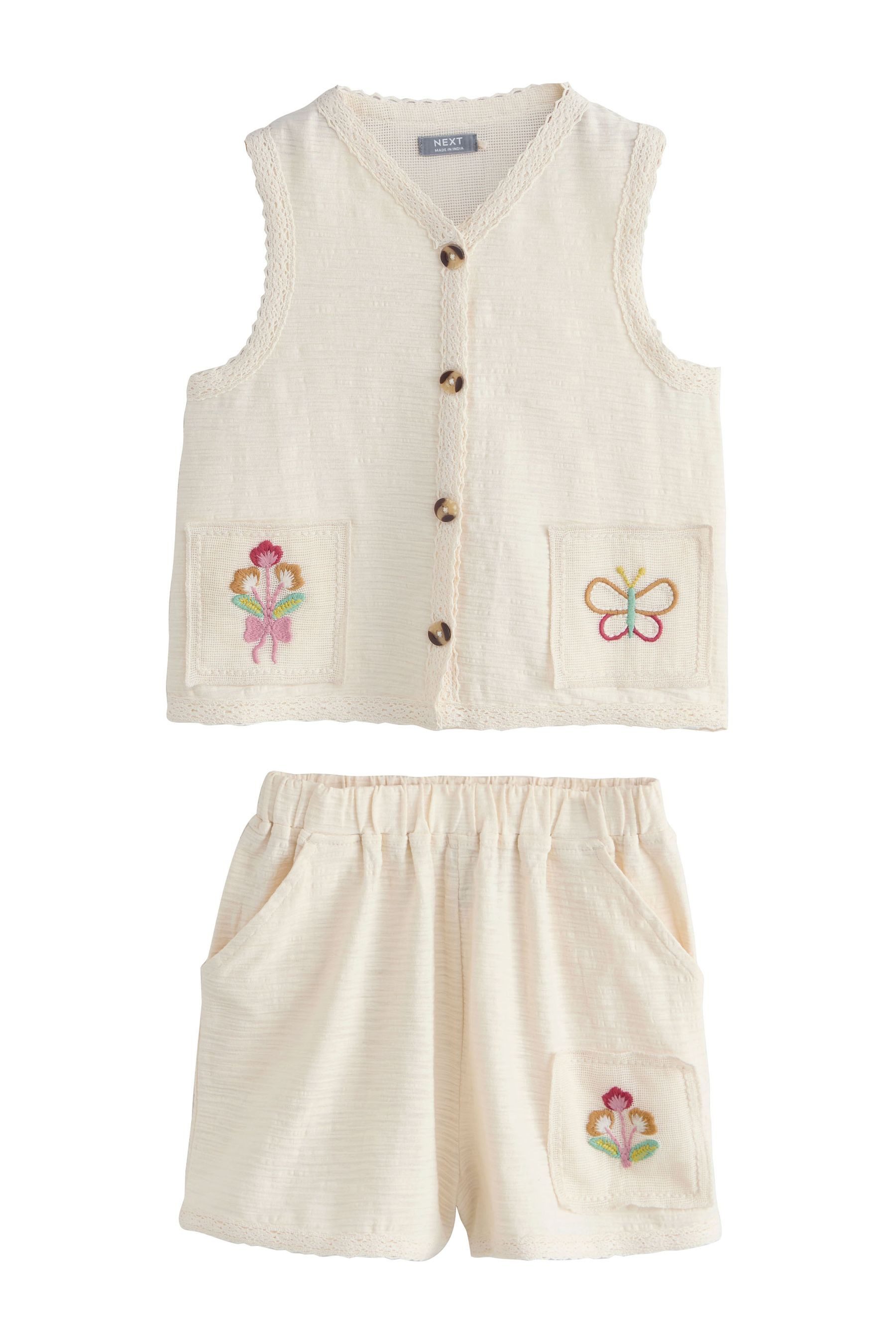 Next Top & Shorts Set mit Weste und Shorts (2-tlg)