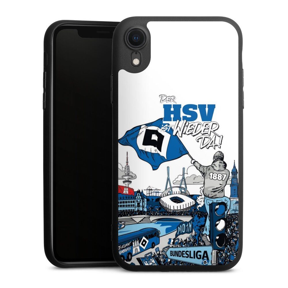 DeinDesign Handyhülle Hamburger SV Offizielles Lizenzprodukt Aufstieg, Apple iPhone Xr Silikon Hülle Premium Case Handy Schutzhülle
