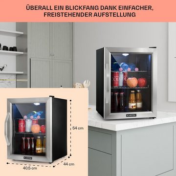 Klarstein Getränkekühlschrank HEA-Beersafe-M 10033119A, 54 cm hoch, 40.5 cm breit, Mini Kühlschrank Bierkühlschrank klein Getränkekühlschrank mit Glastür