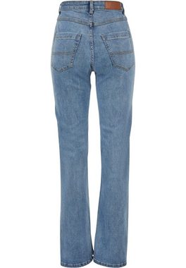 URBAN CLASSICS Bequeme Jeans Urban Classics Damen Ladies Highwaist Straight Slit Denim Pants (1-tlg)