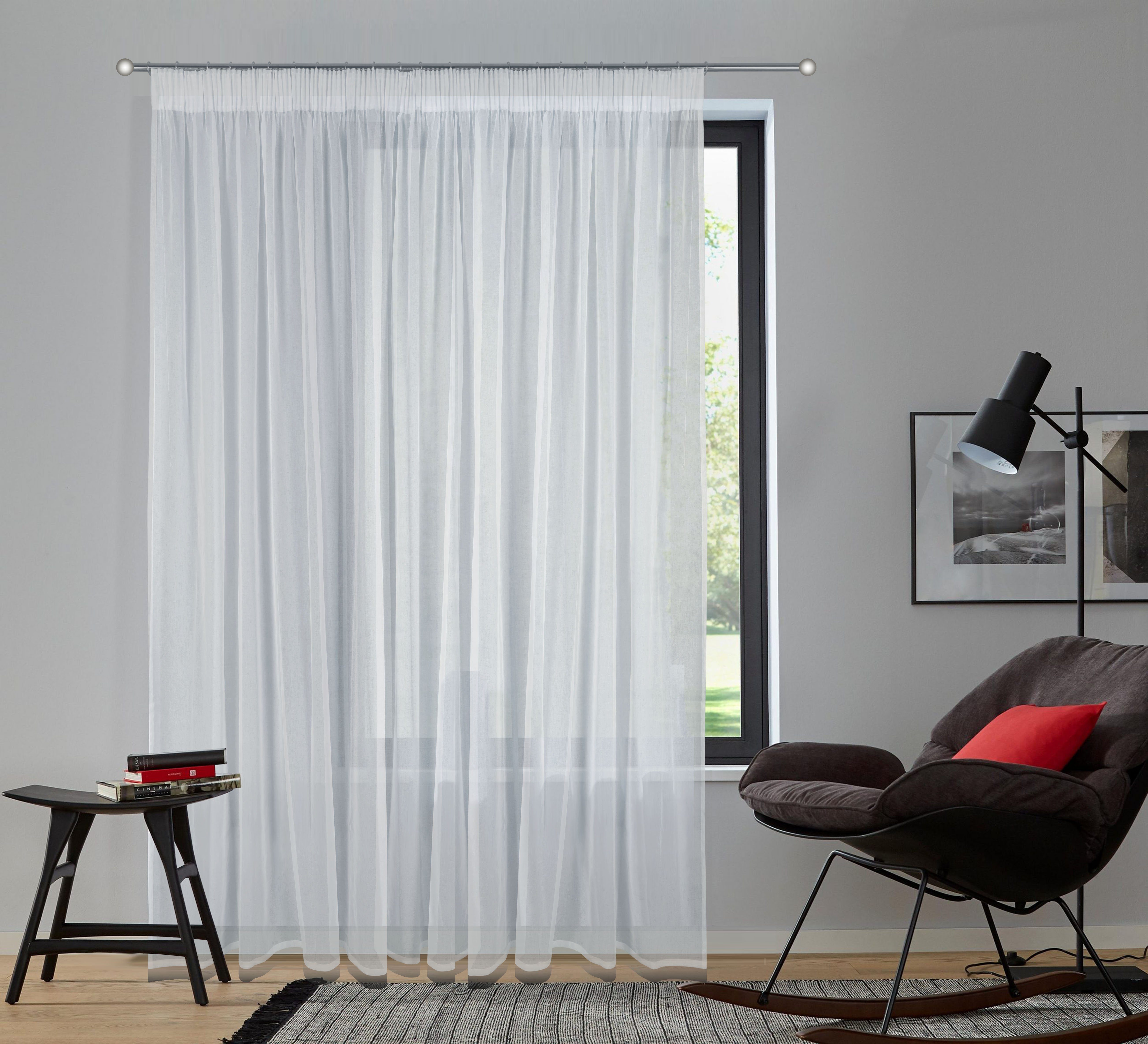 OTTO home Gardine Dolly (1 St), Multifunktionsband, transparent, Transparent, Gewebt, Polyester, extra Breite ab 3 Meter