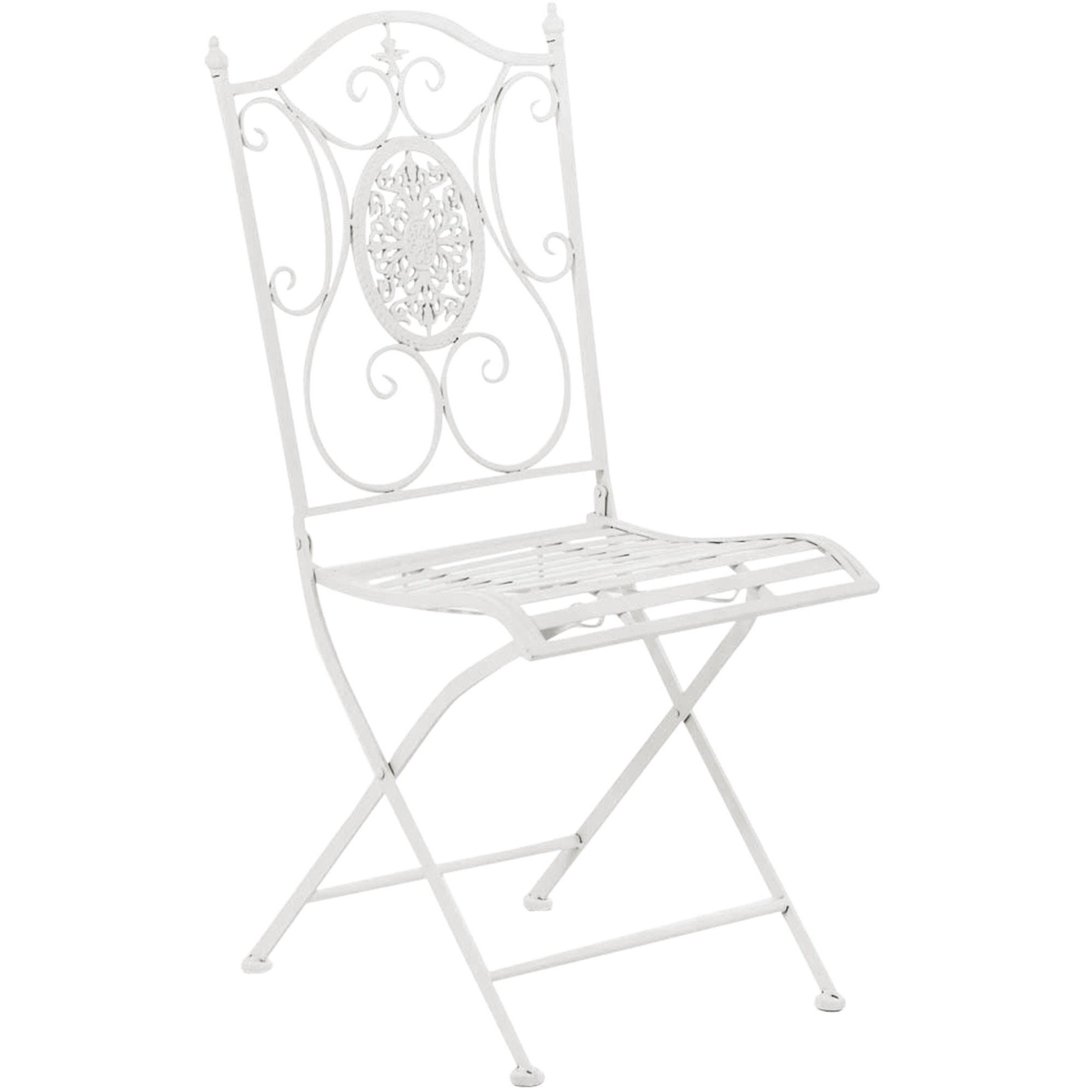 CLP Stuhl Gartenstuhl Klappstuhl Bistrostuhl (Spar-Set, 1 St), klappbar, Metall, Landhausstil, Sitzhöhe 42 cm