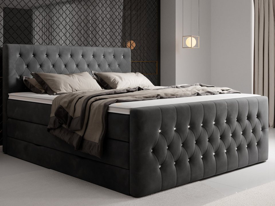 wonello Boxspringbett Sira, mit Bettkasten, Matratzen und wonello ...