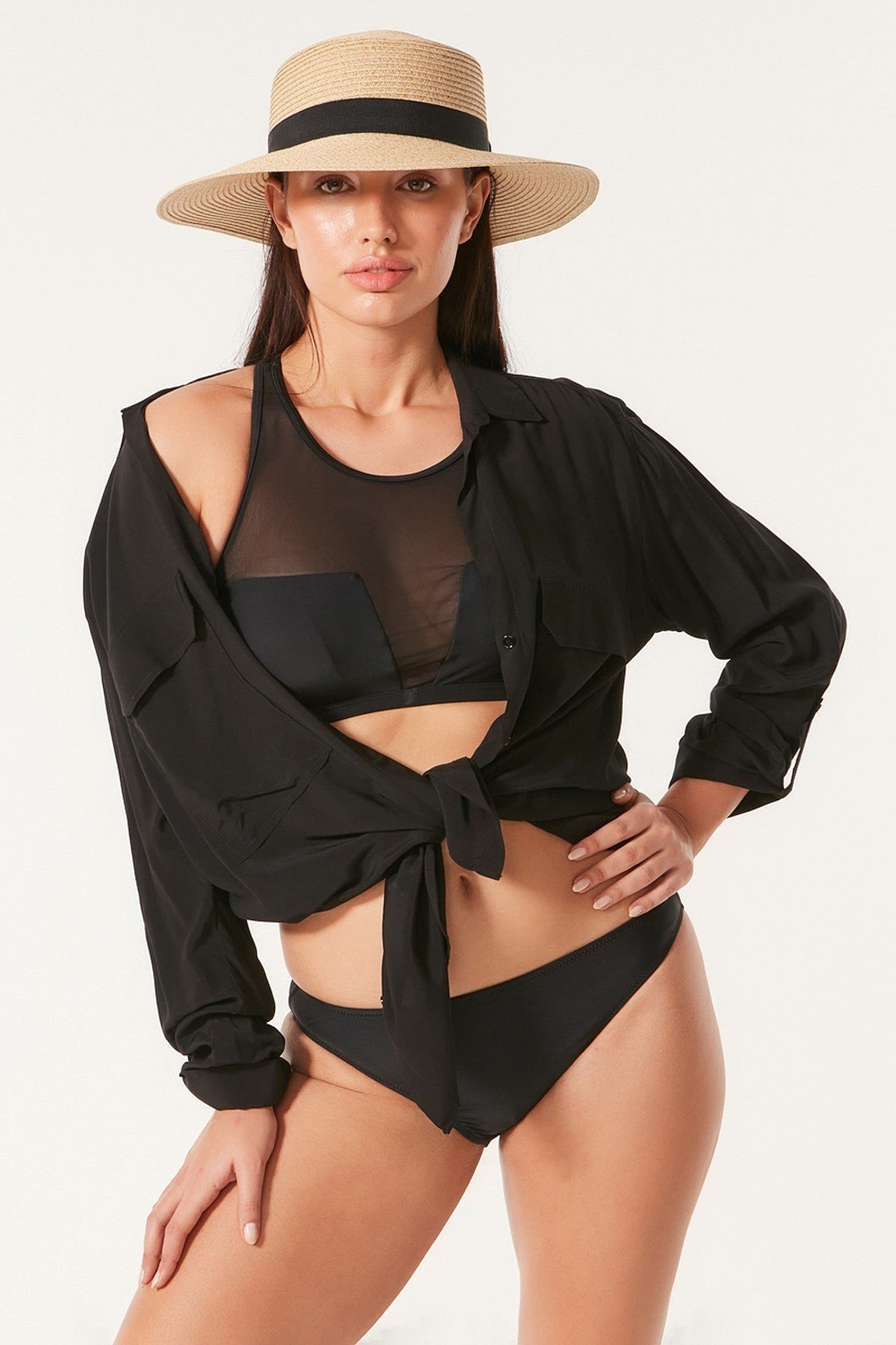 Bügel-Bikini-Top Transparentes Körper Bikini Set