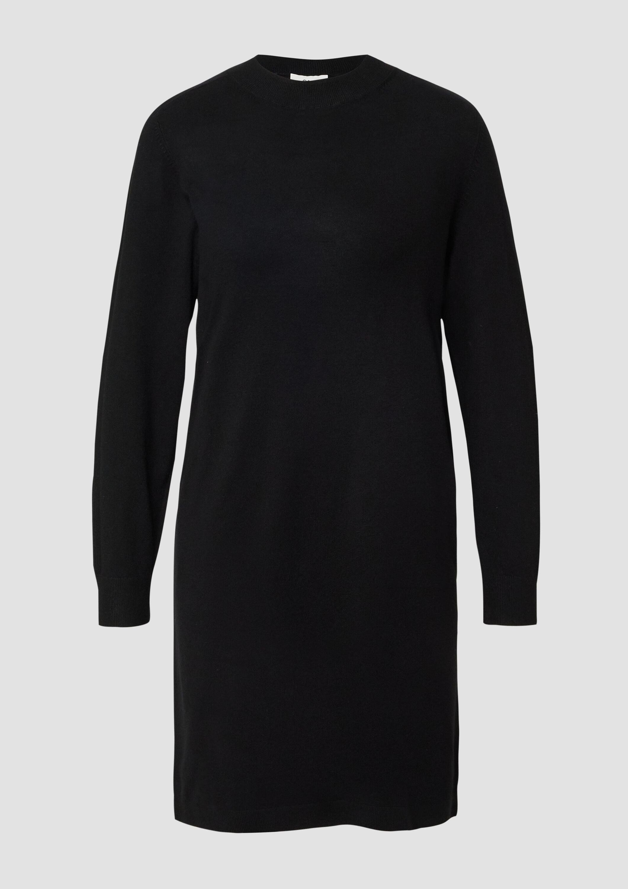 s.Oliver Midikleid Kleid Feinstrickkleid mit Ripp-Detail am Arm