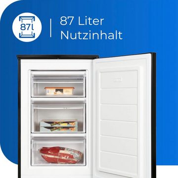 exquisit Gefrierschrank GS81-040C schwarz, 85,5 cm hoch, 54,5 cm breit