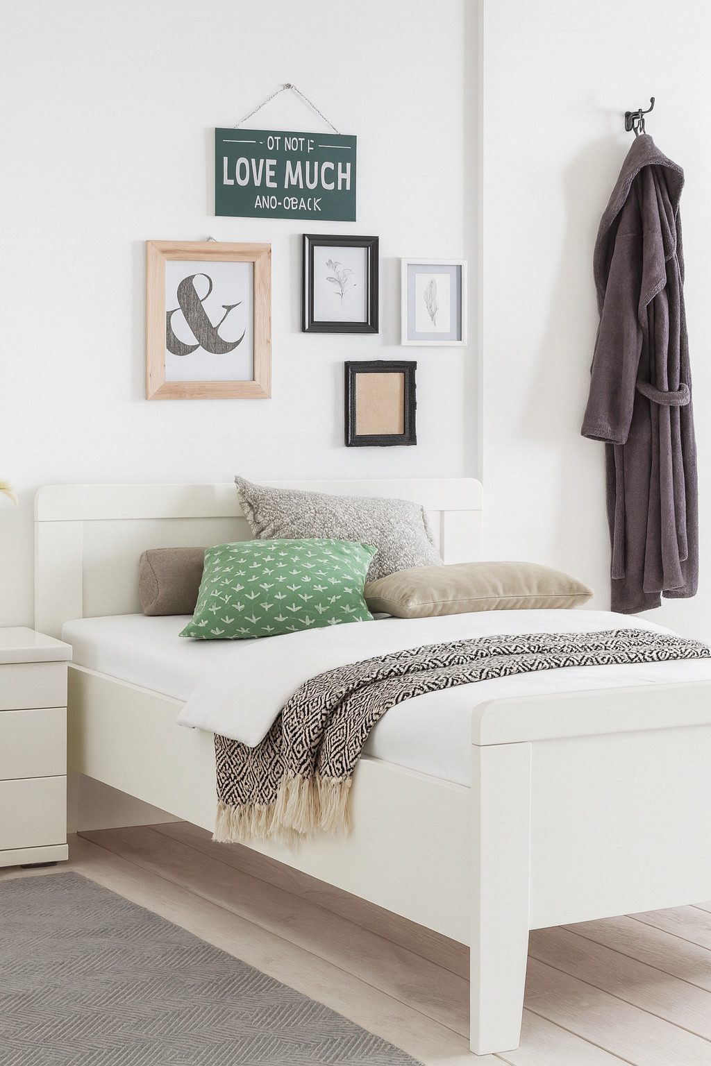 bv-vertrieb Bett Seniorenbett Weiß Komfortbett verstellbare Liegehöhe, hoher Einstieg, Seniorenbett weiss höhenverstellbares Komfortbett