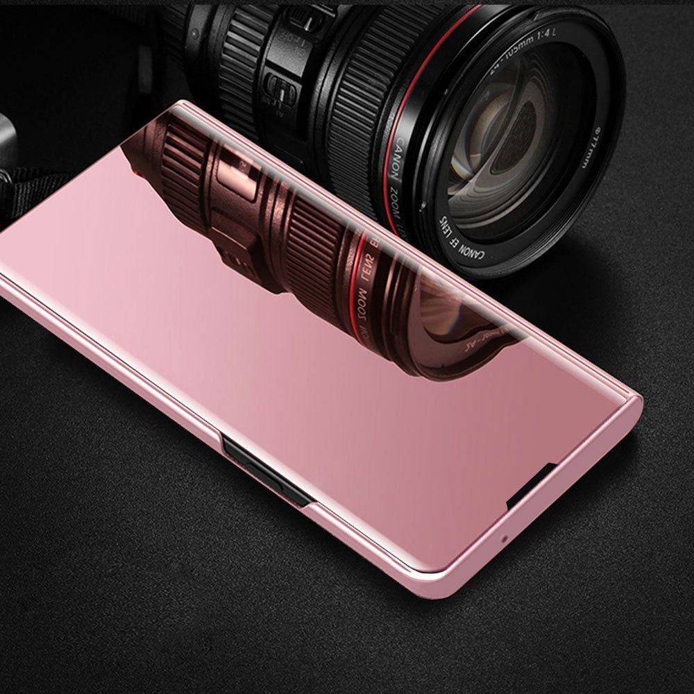 FITSU Handyhülle Handytasche für Samsung Galaxy Hülle Flipcase Spiegel Handyhülle, Hülle für A55, A35, A25, A15, A05s, A54, A53, A52, A51, A17, A37, A57